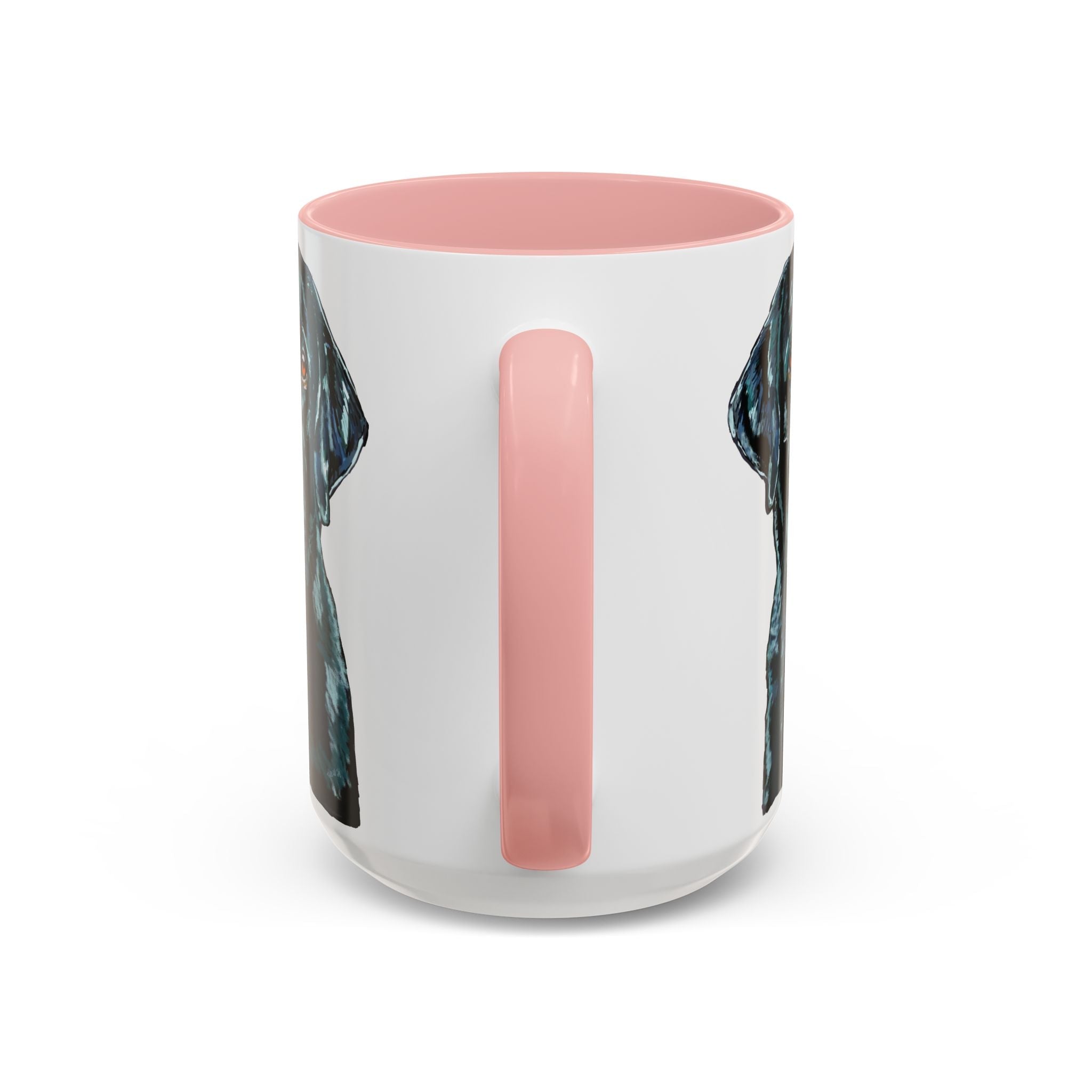 Black Labrador Two Tone Ceramic Coffee Mug - Blue Cava