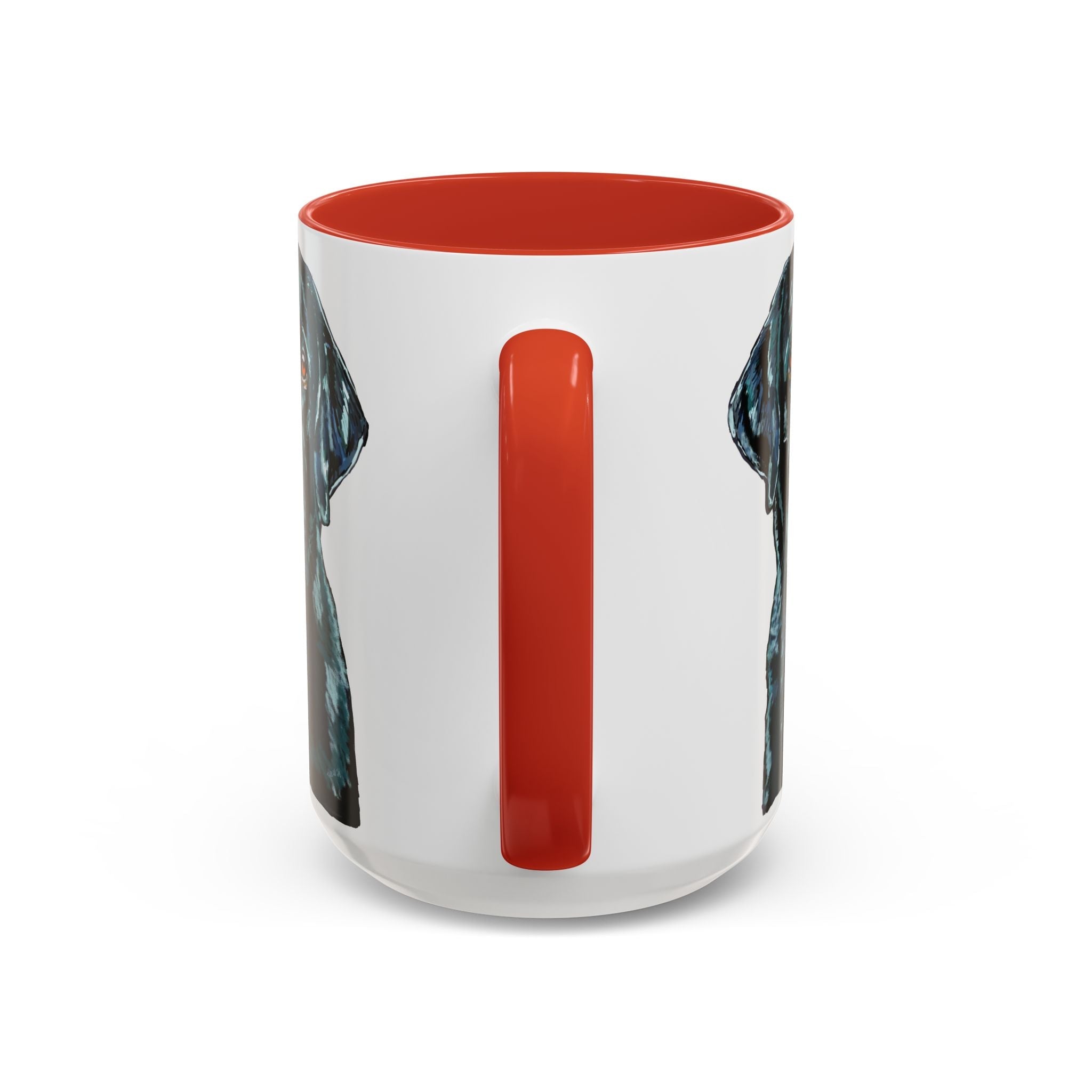 Black Labrador Two Tone Ceramic Coffee Mug - Blue Cava