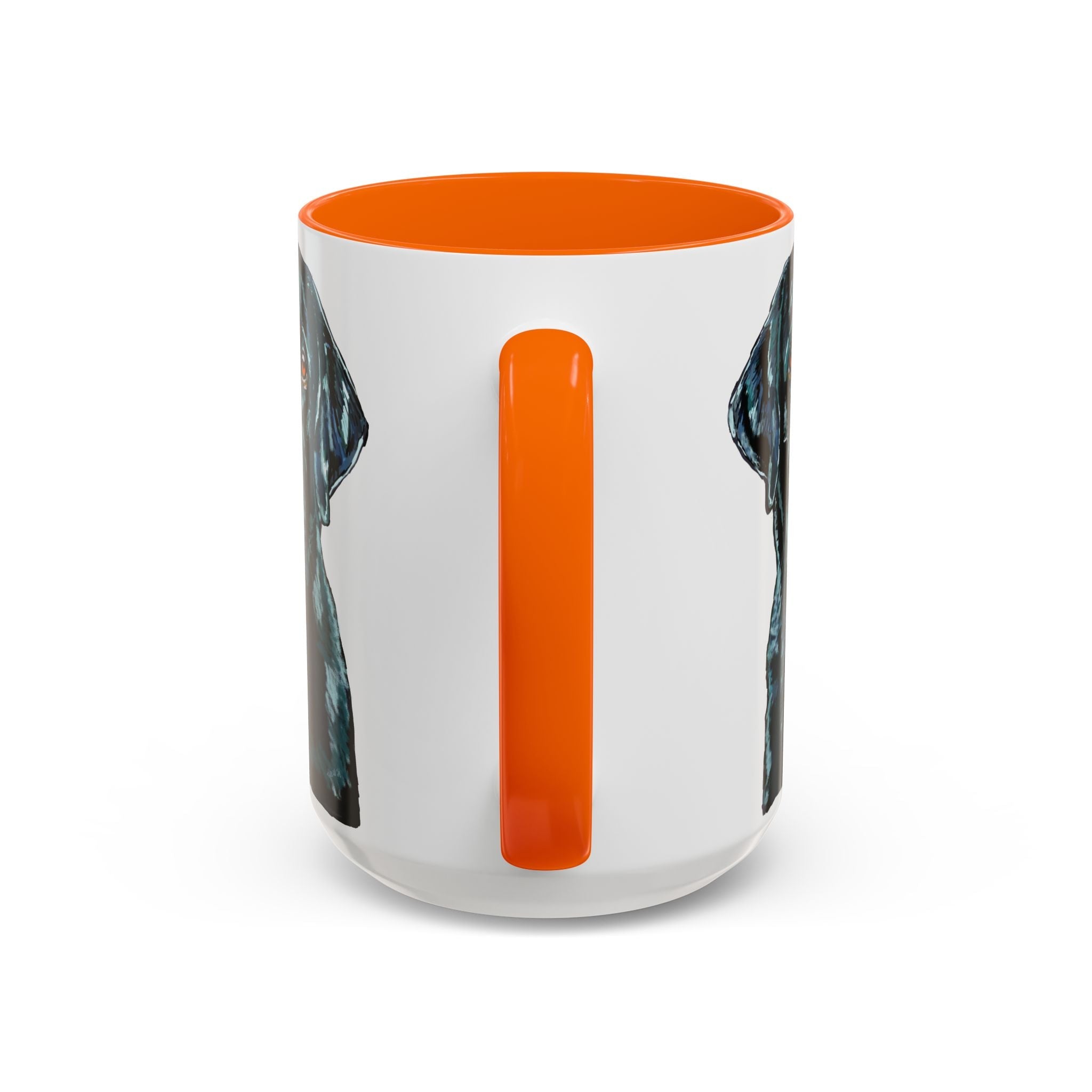 Black Labrador Two Tone Ceramic Coffee Mug - Blue Cava