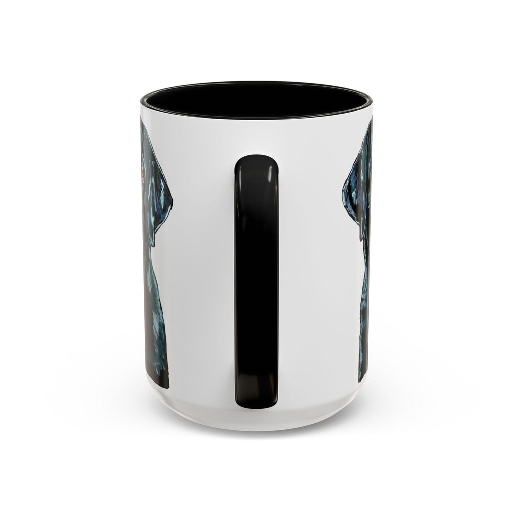 Black Labrador Two Tone Ceramic Coffee Mug - Blue Cava