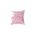 Blossom Floral Square Poly Canvas Pillow - Soft and Elegant Home Decor - Blue Cava