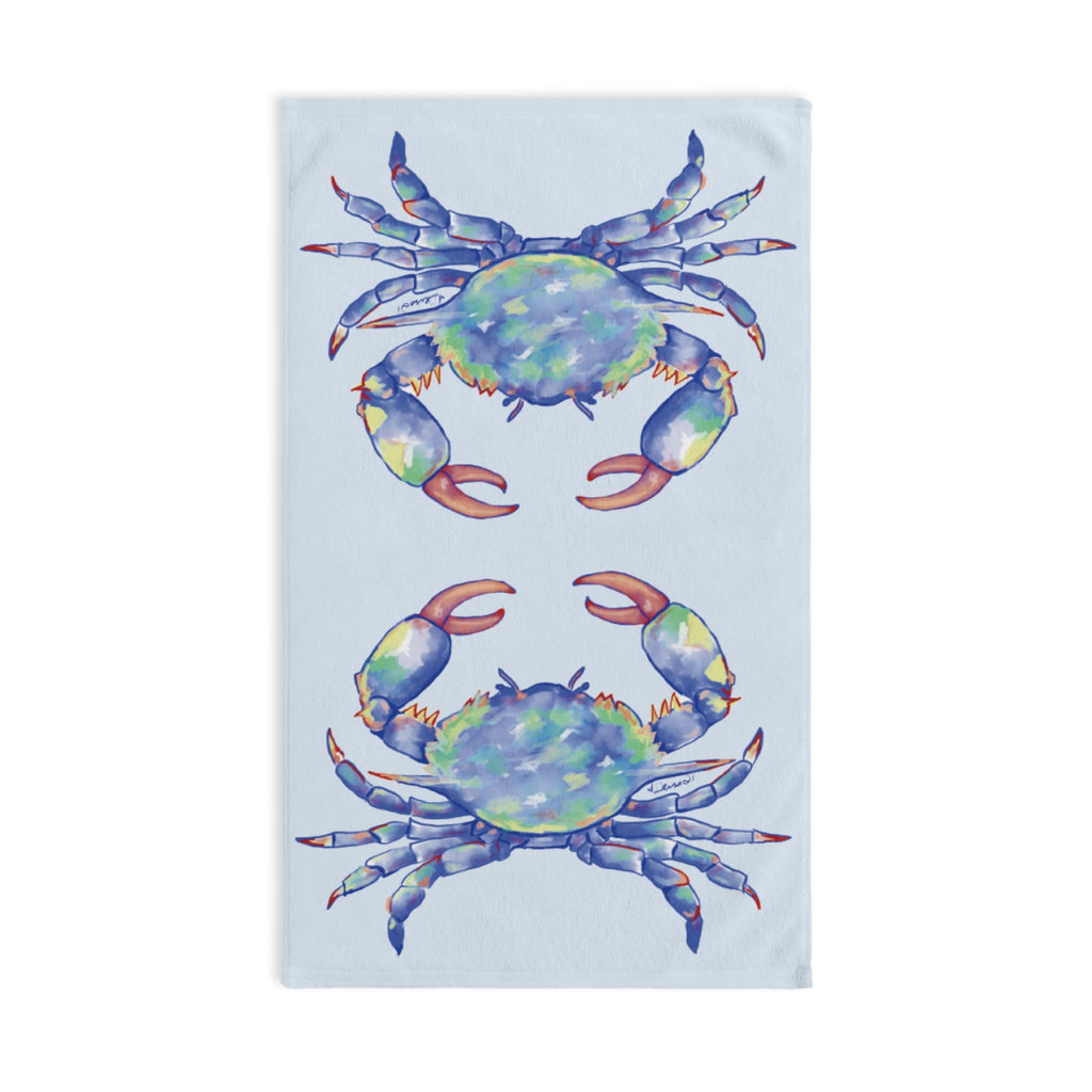 Blue Crab Hand Polyester Cotton Hand Towel - Blue Cava