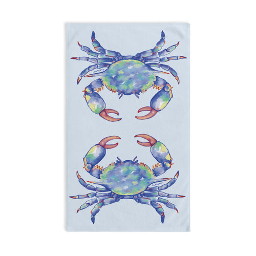 Blue Crab Hand Polyester Cotton Hand Towel - Blue Cava