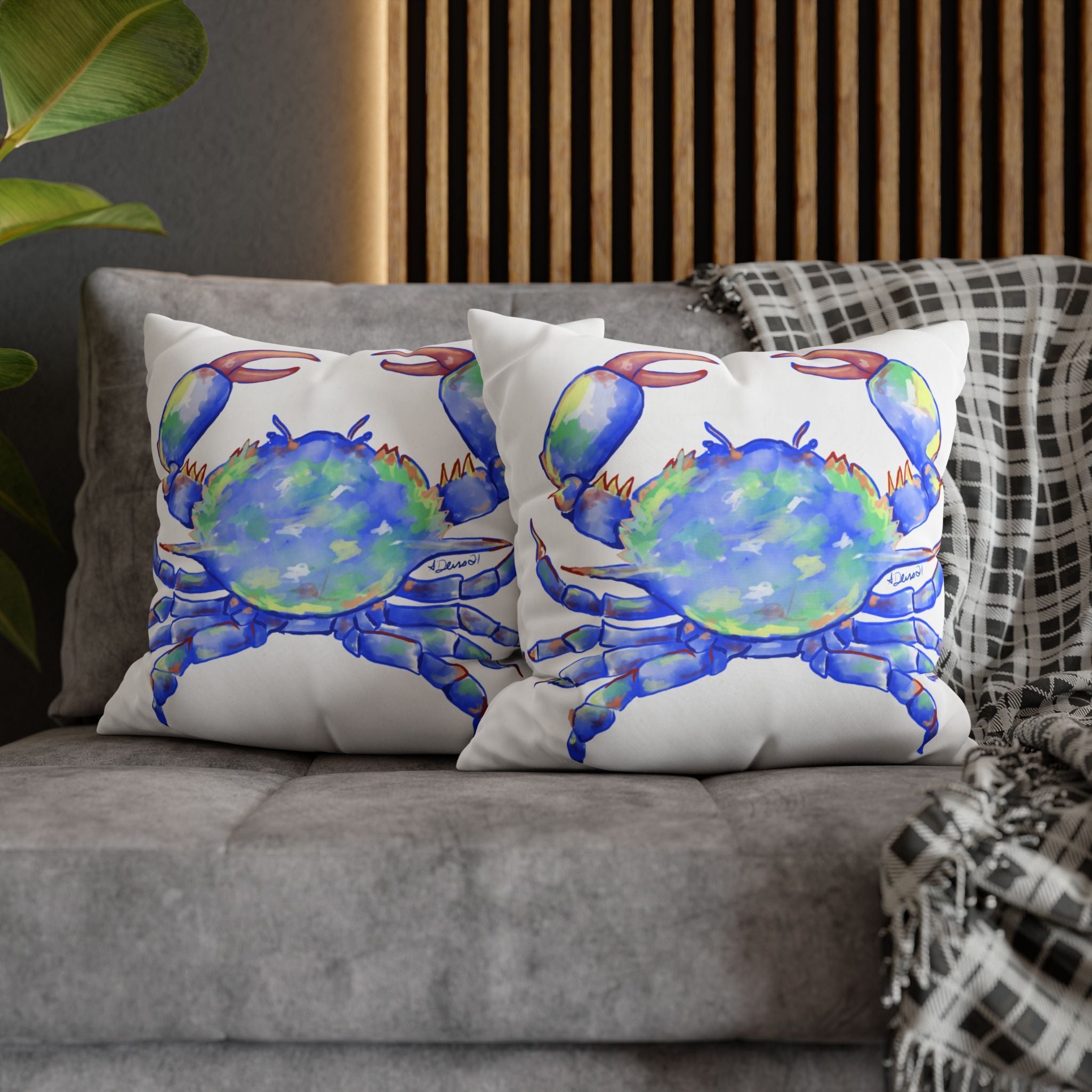 Blue Crab Pillowcases - Blue Cava