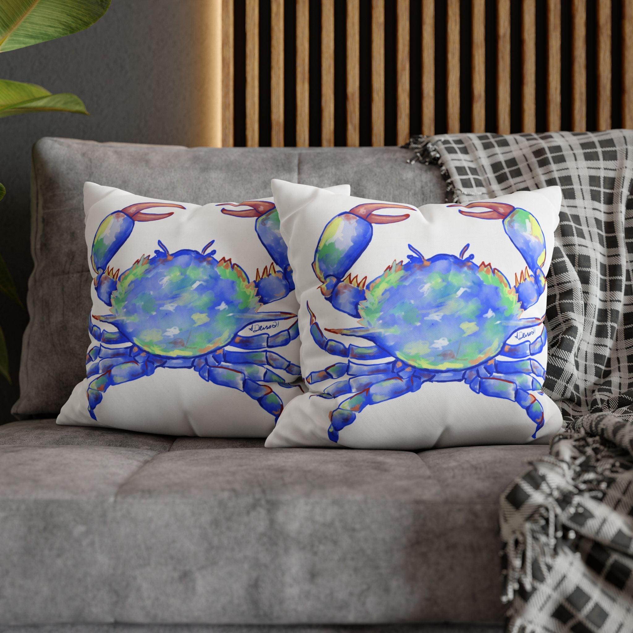 Blue Crab Pillowcases - Blue Cava