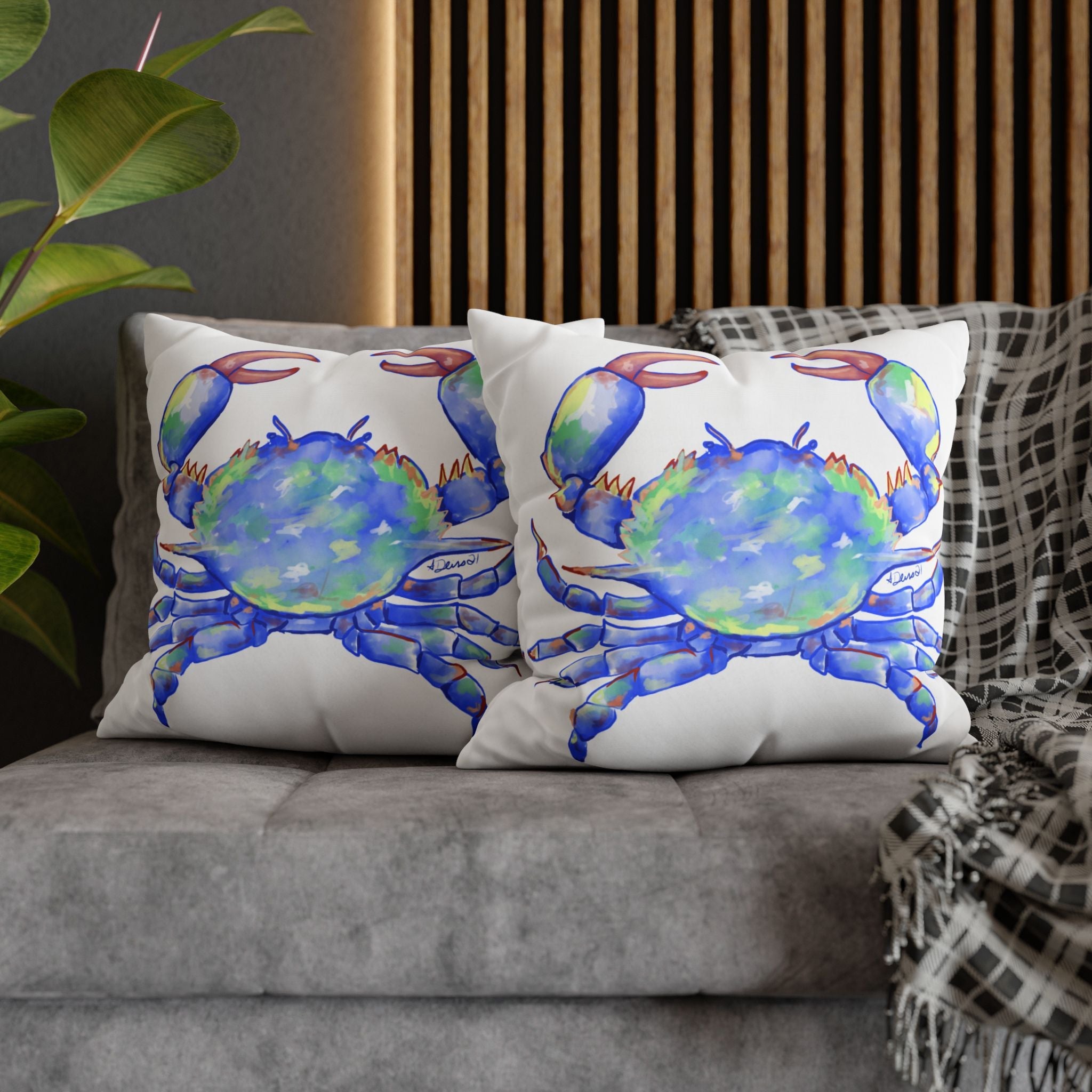 Blue Crab Pillowcases - Blue Cava