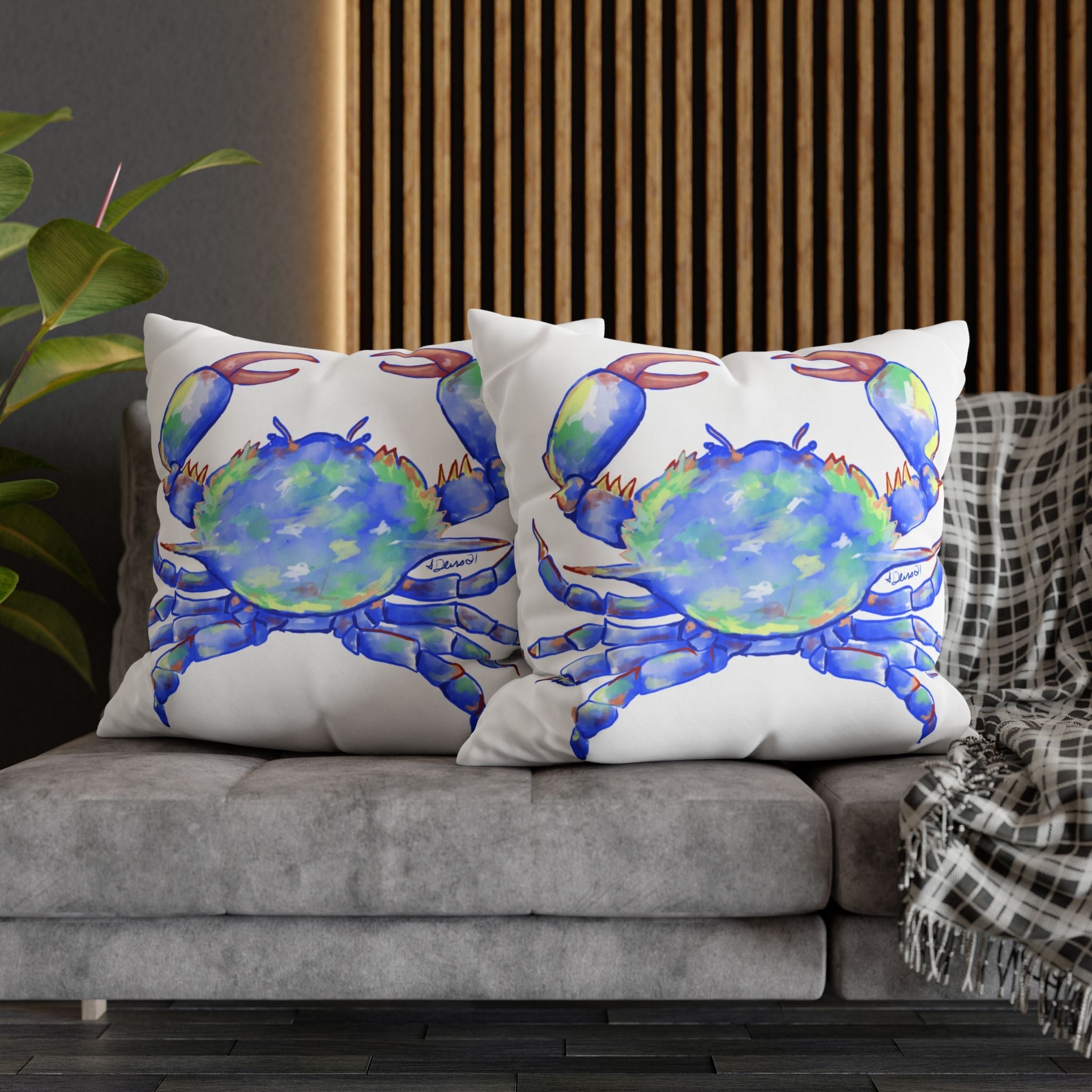 Blue Crab Pillowcases - Blue Cava