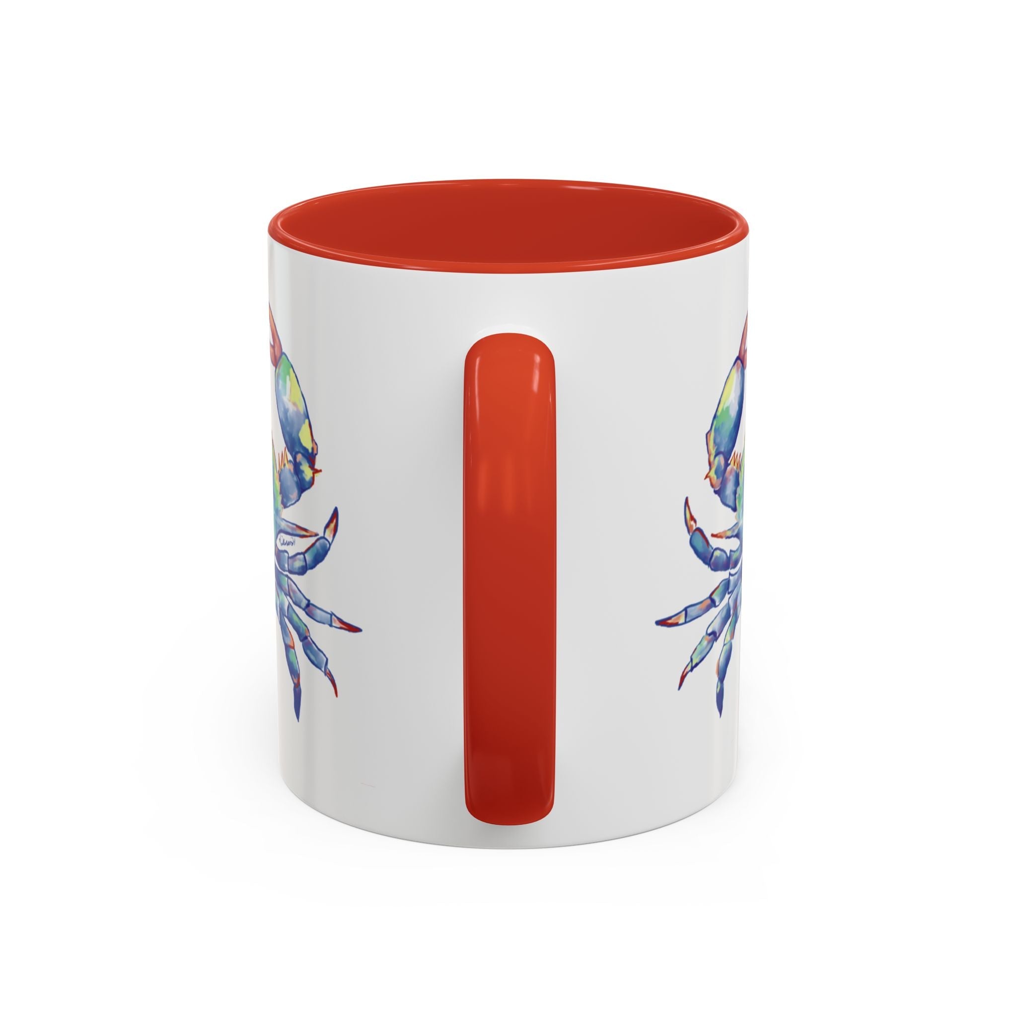 Blue Crab Two Tone Ceramic Coffee Mugs - Blue Cava