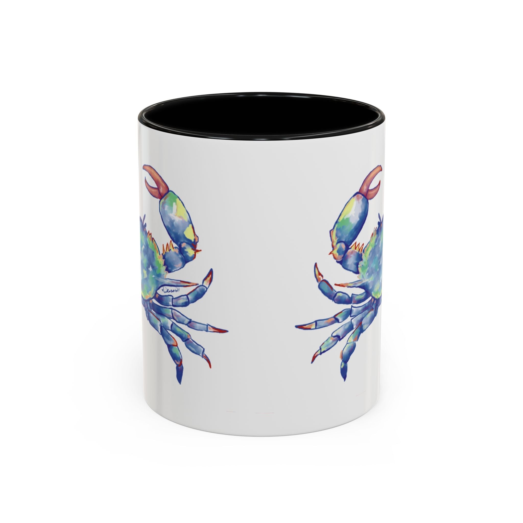 Blue Crab Two Tone Ceramic Coffee Mugs - Blue Cava