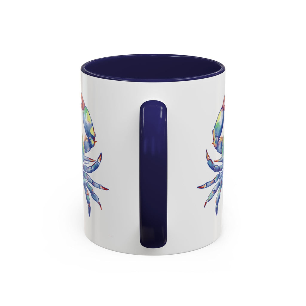 Blue Crab Two Tone Ceramic Coffee Mugs - Blue Cava