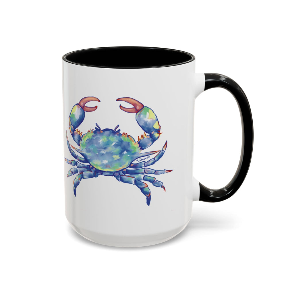 Blue Crab Two Tone Ceramic Coffee Mugs - Blue Cava