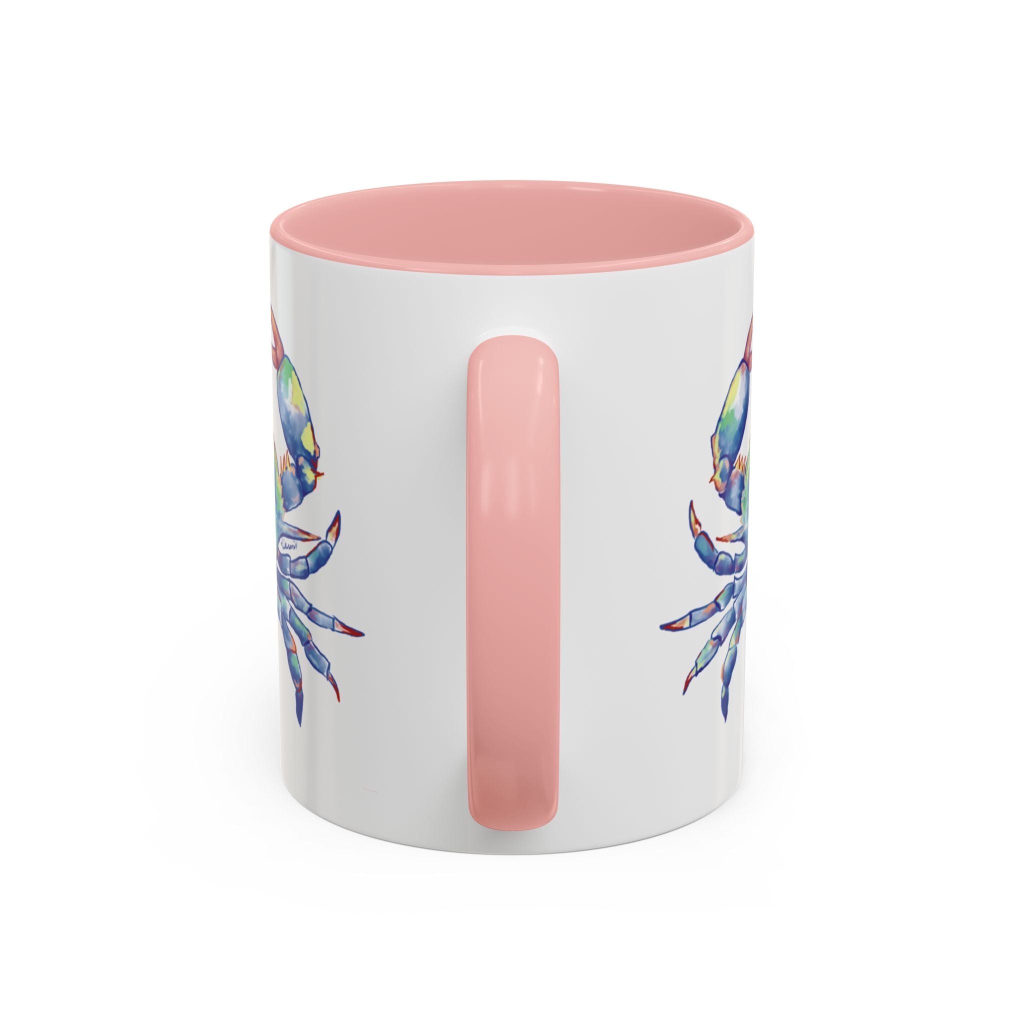 Blue Crab Two Tone Ceramic Coffee Mugs - Blue Cava