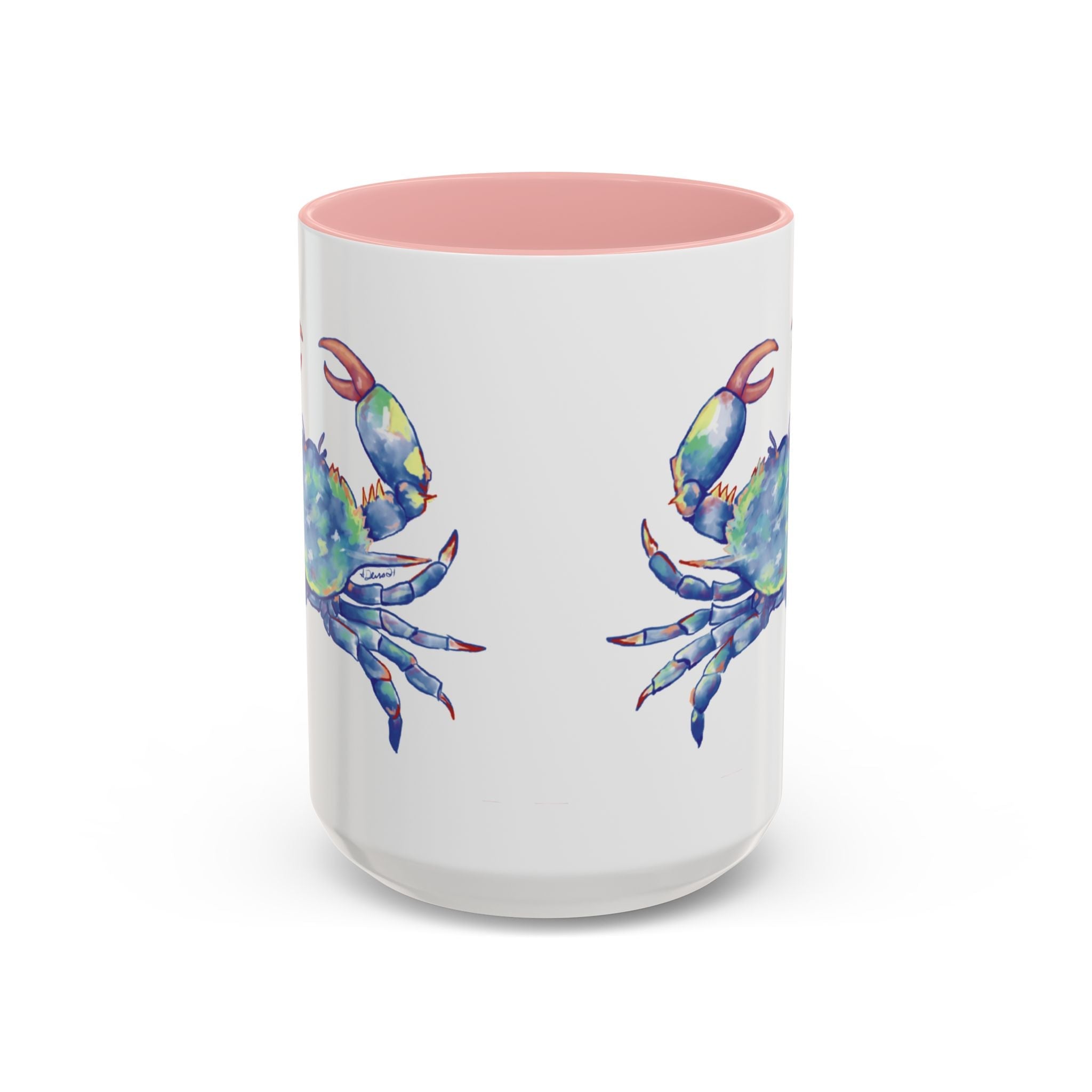 Blue Crab Two Tone Ceramic Coffee Mugs - Blue Cava