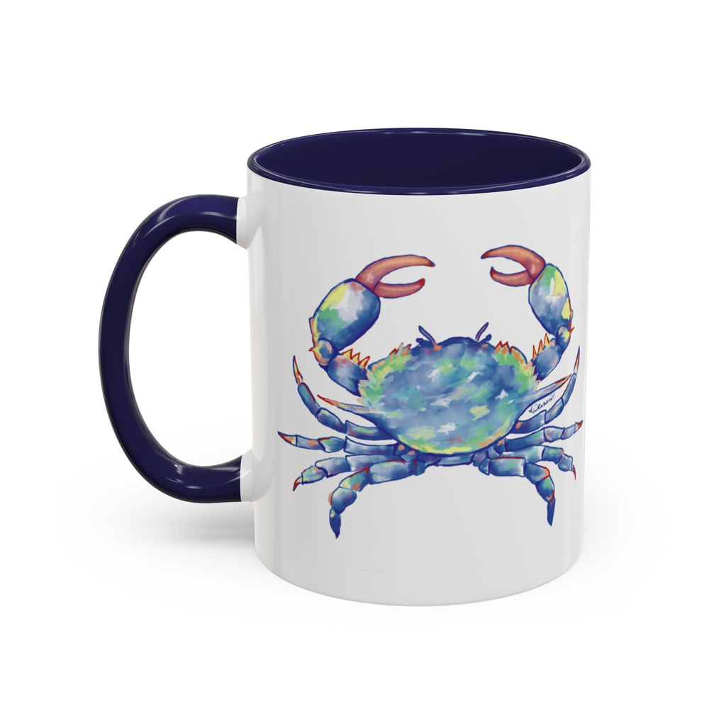 Blue Crab Two Tone Ceramic Coffee Mugs - Blue Cava