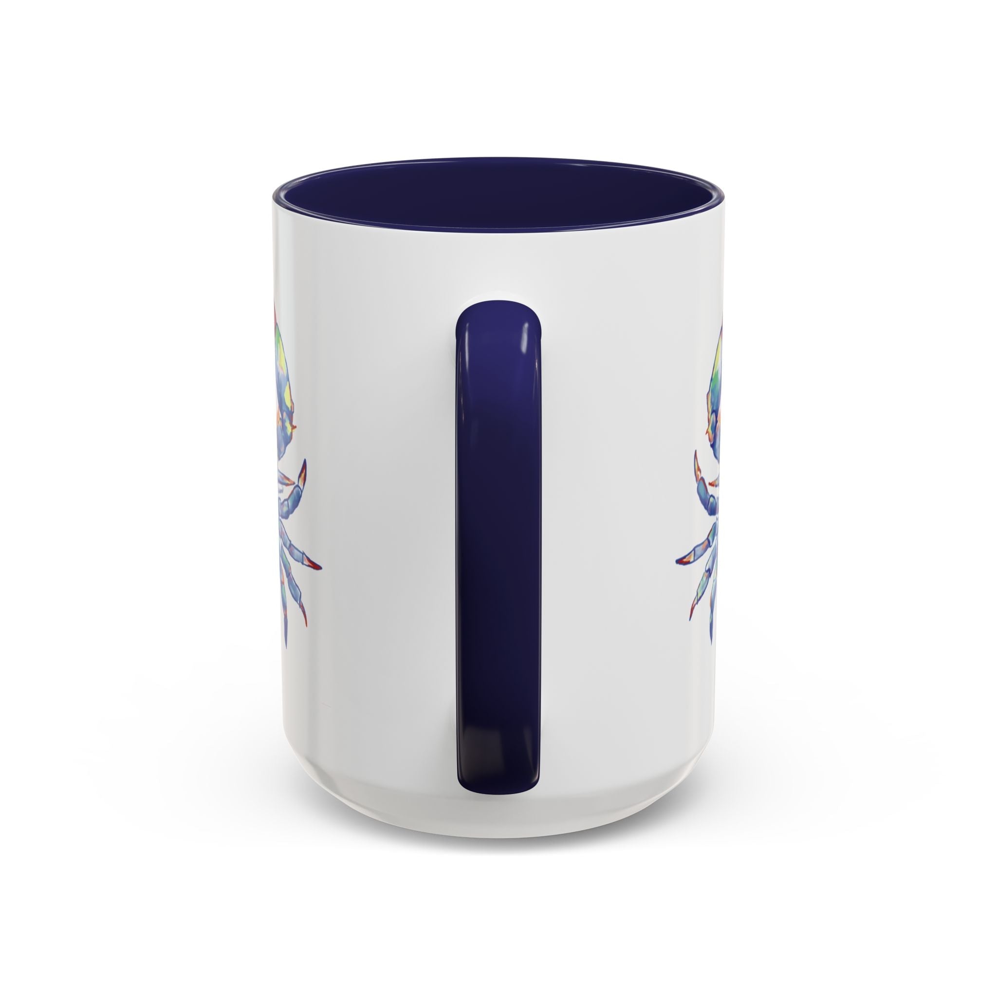 Blue Crab Two Tone Ceramic Coffee Mugs - Blue Cava