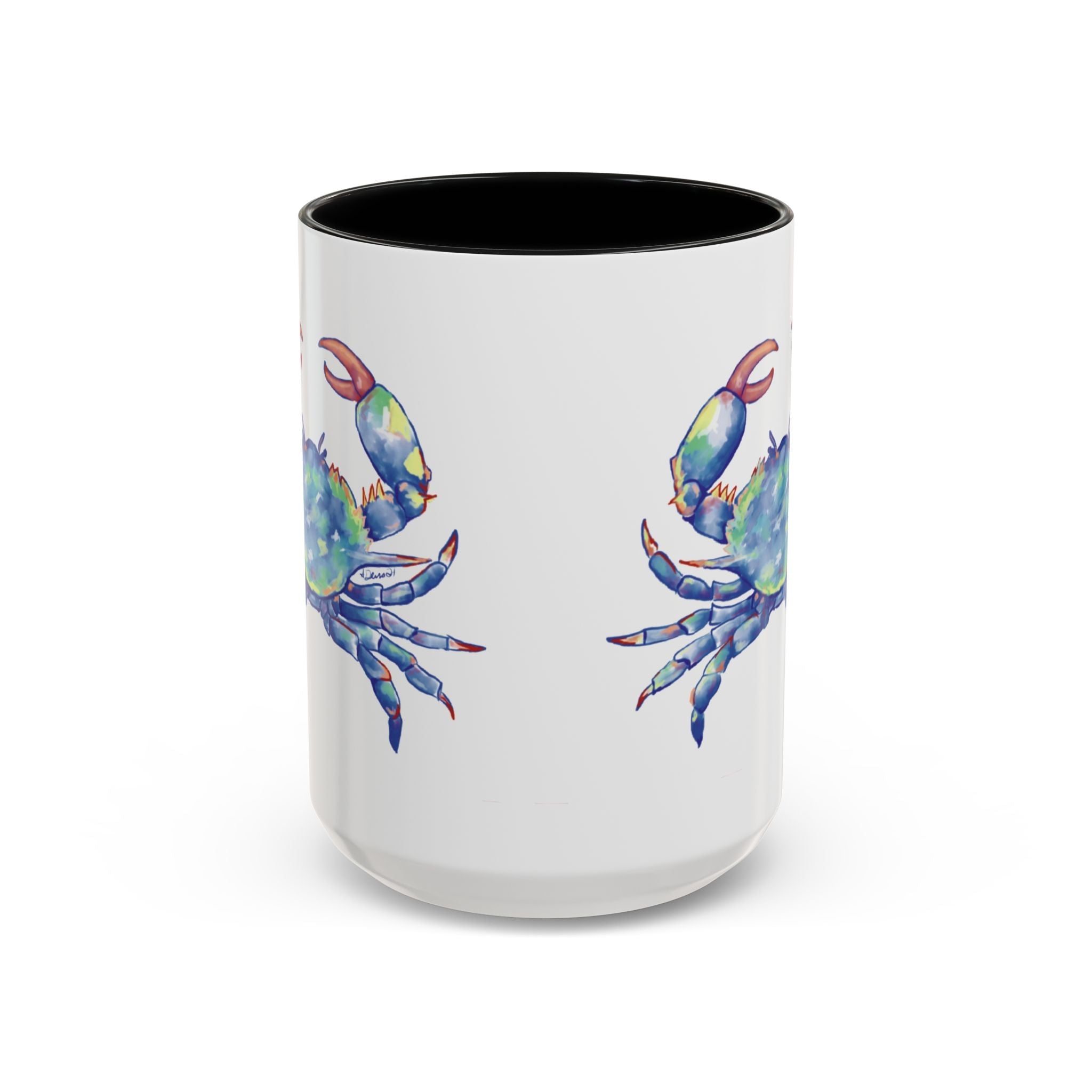 Blue Crab Two Tone Ceramic Coffee Mugs - Blue Cava