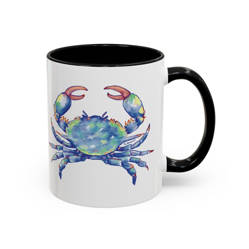 Blue Crab Two Tone Ceramic Coffee Mugs - Blue Cava