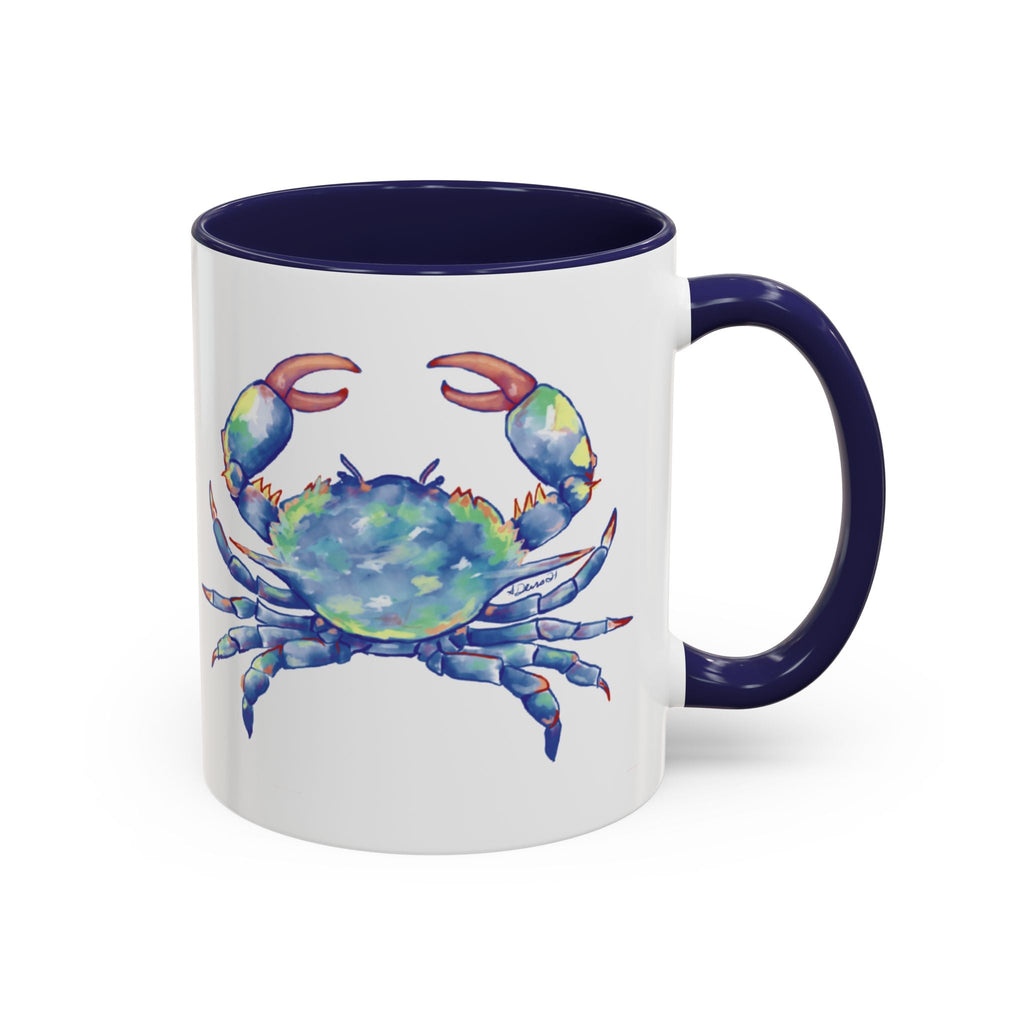Blue Crab Two Tone Ceramic Coffee Mugs - Blue Cava