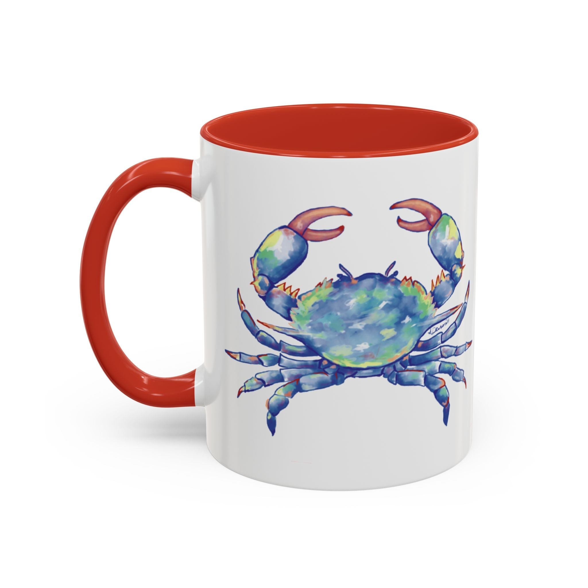 Blue Crab Two Tone Ceramic Coffee Mugs - Blue Cava