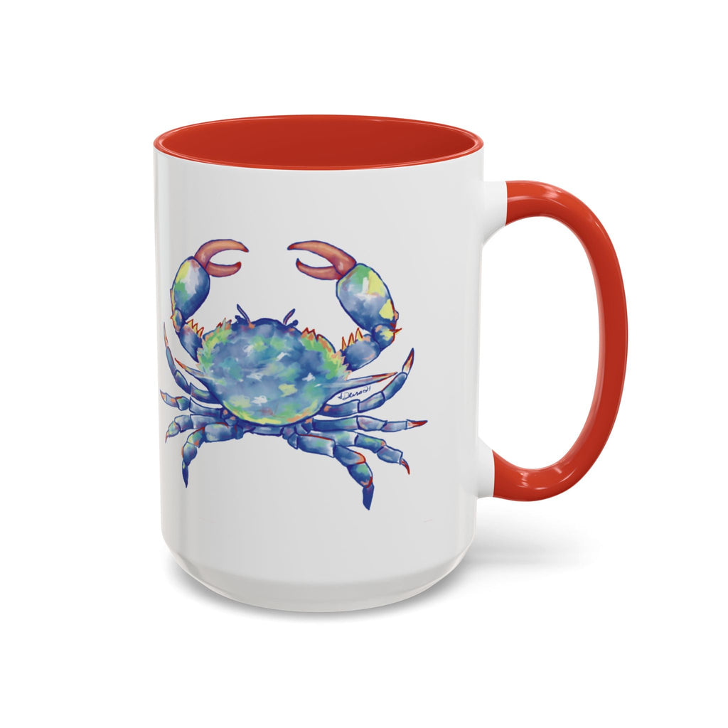 Blue Crab Two Tone Ceramic Coffee Mugs - Blue Cava