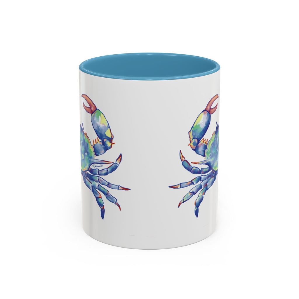 Blue Crab Two Tone Ceramic Coffee Mugs - Blue Cava