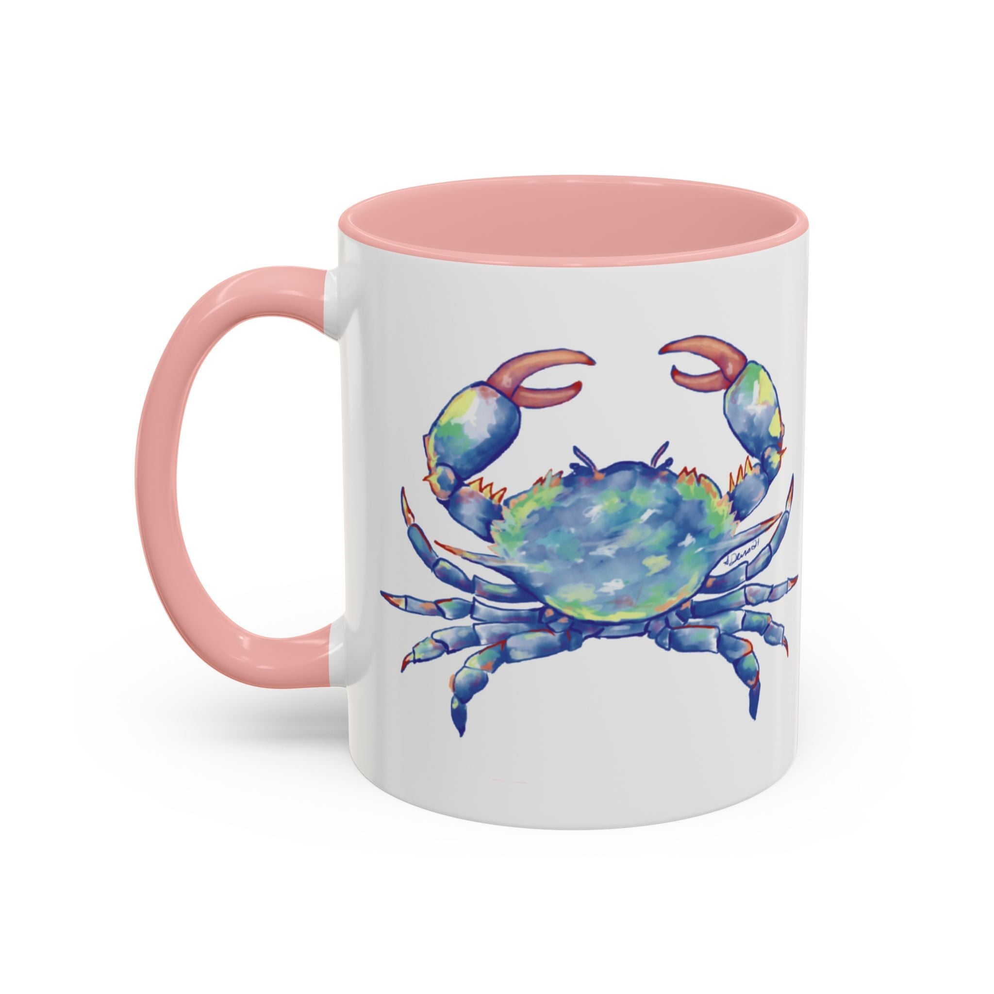 Blue Crab Two Tone Ceramic Coffee Mugs - Blue Cava