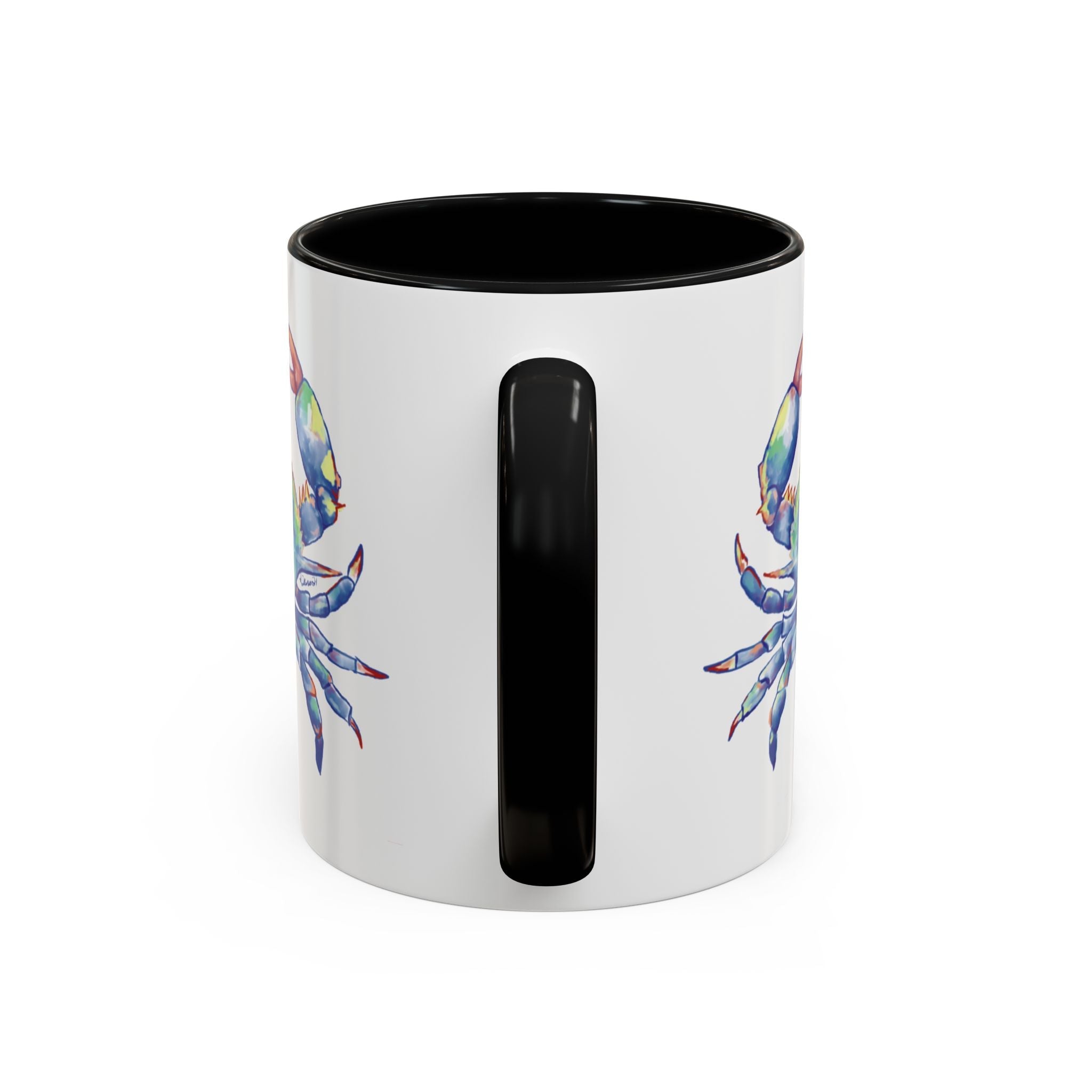 Blue Crab Two Tone Ceramic Coffee Mugs - Blue Cava
