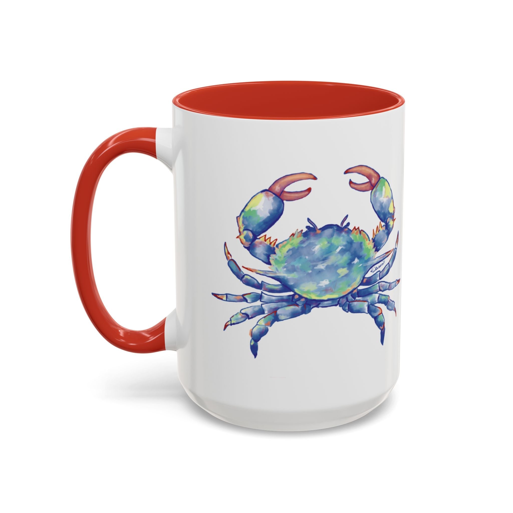 Blue Crab Two Tone Ceramic Coffee Mugs - Blue Cava