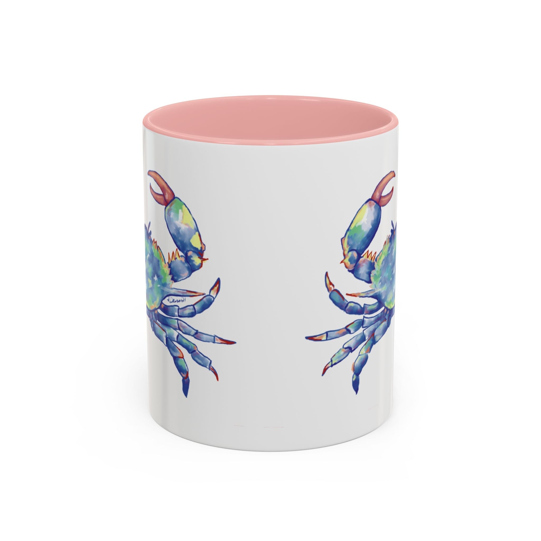 Blue Crab Two Tone Ceramic Coffee Mugs - Blue Cava