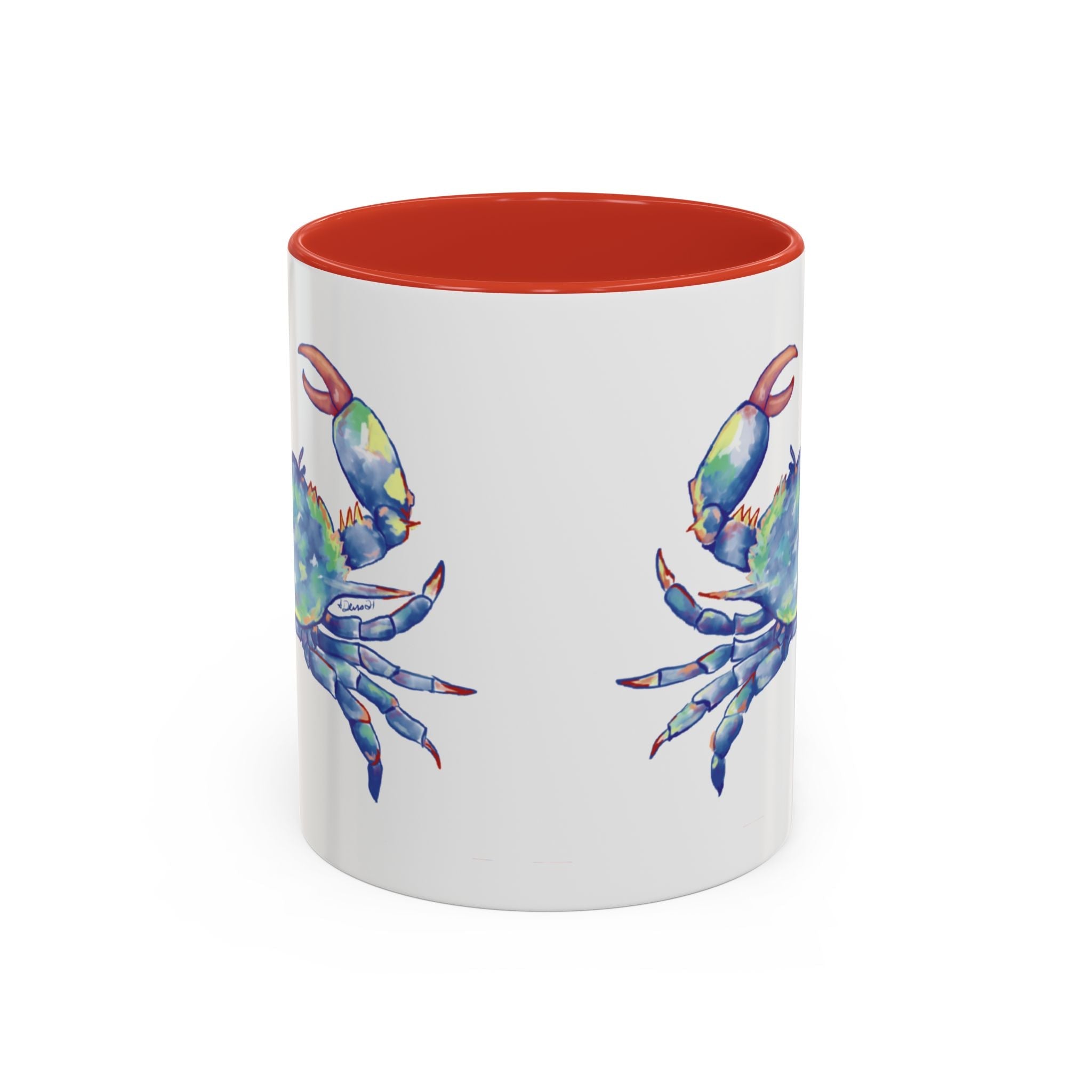 Blue Crab Two Tone Ceramic Coffee Mugs - Blue Cava