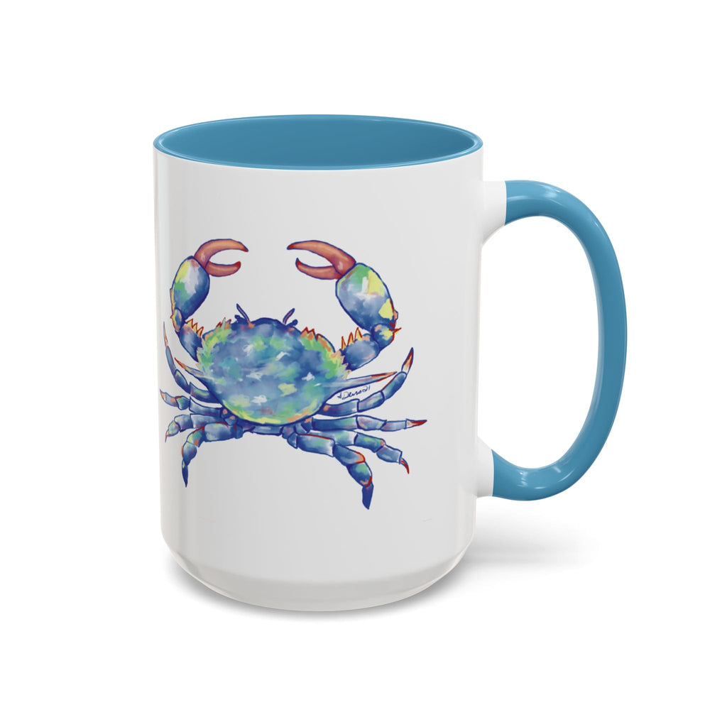 Blue Crab Two Tone Ceramic Coffee Mugs - Blue Cava