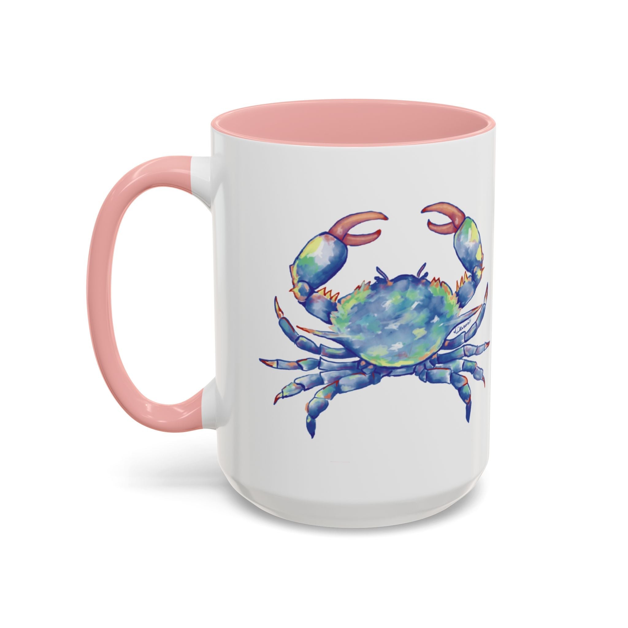 Blue Crab Two Tone Ceramic Coffee Mugs - Blue Cava