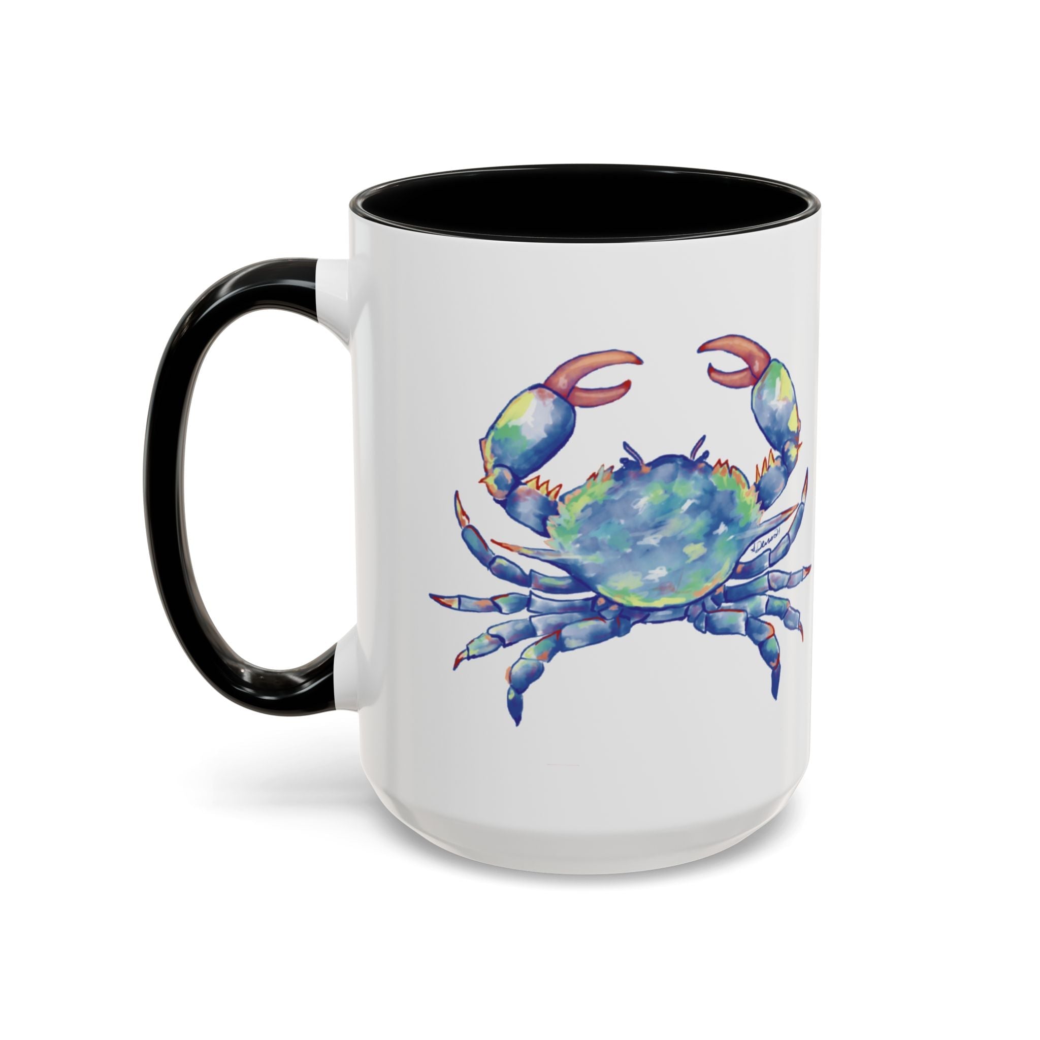 Blue Crab Two Tone Ceramic Coffee Mugs - Blue Cava