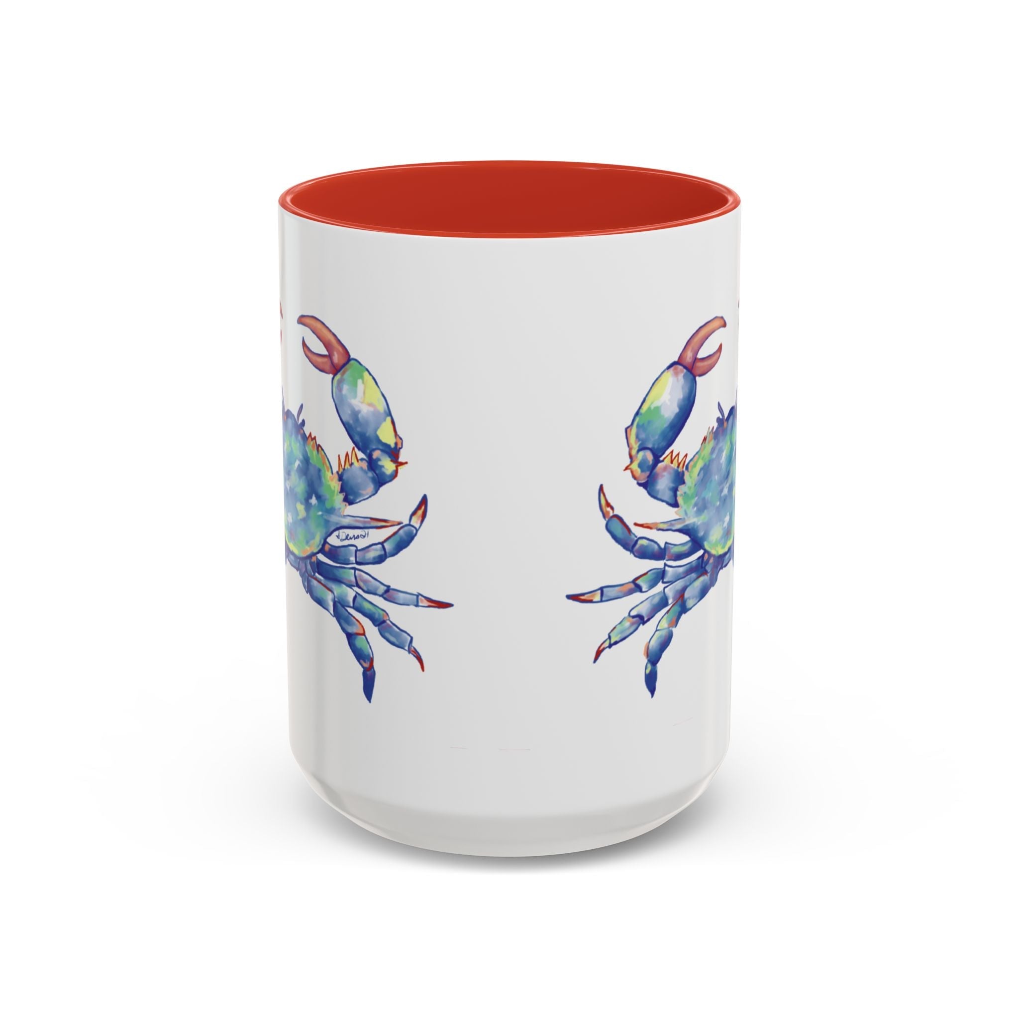Blue Crab Two Tone Ceramic Coffee Mugs - Blue Cava