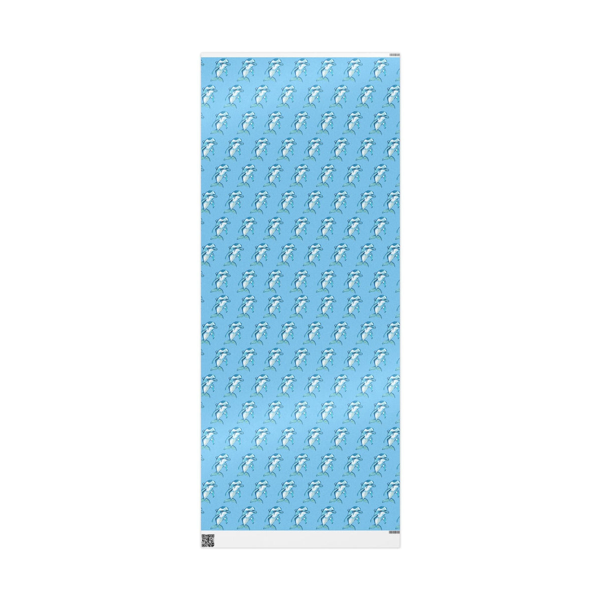 Blue Dolphin Wrapping Paper - Eco-Friendly - Blue Cava