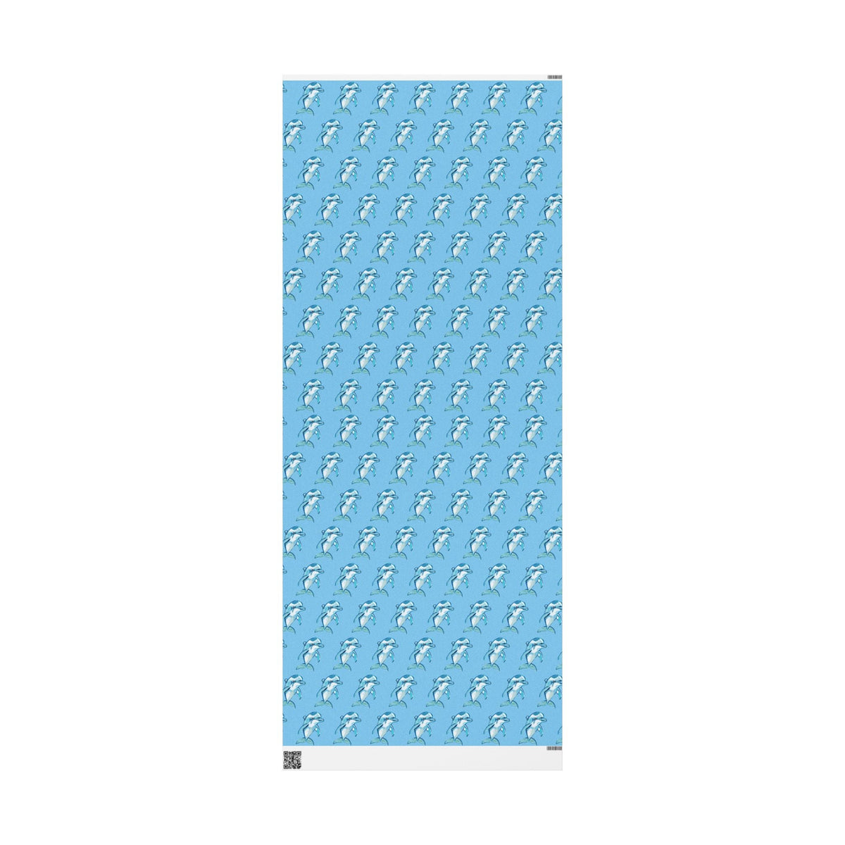 Blue Dolphin Wrapping Paper - Eco-Friendly - Blue Cava