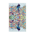 Blue Peacock Stream Cotton Hand Towel - Blue Cava
