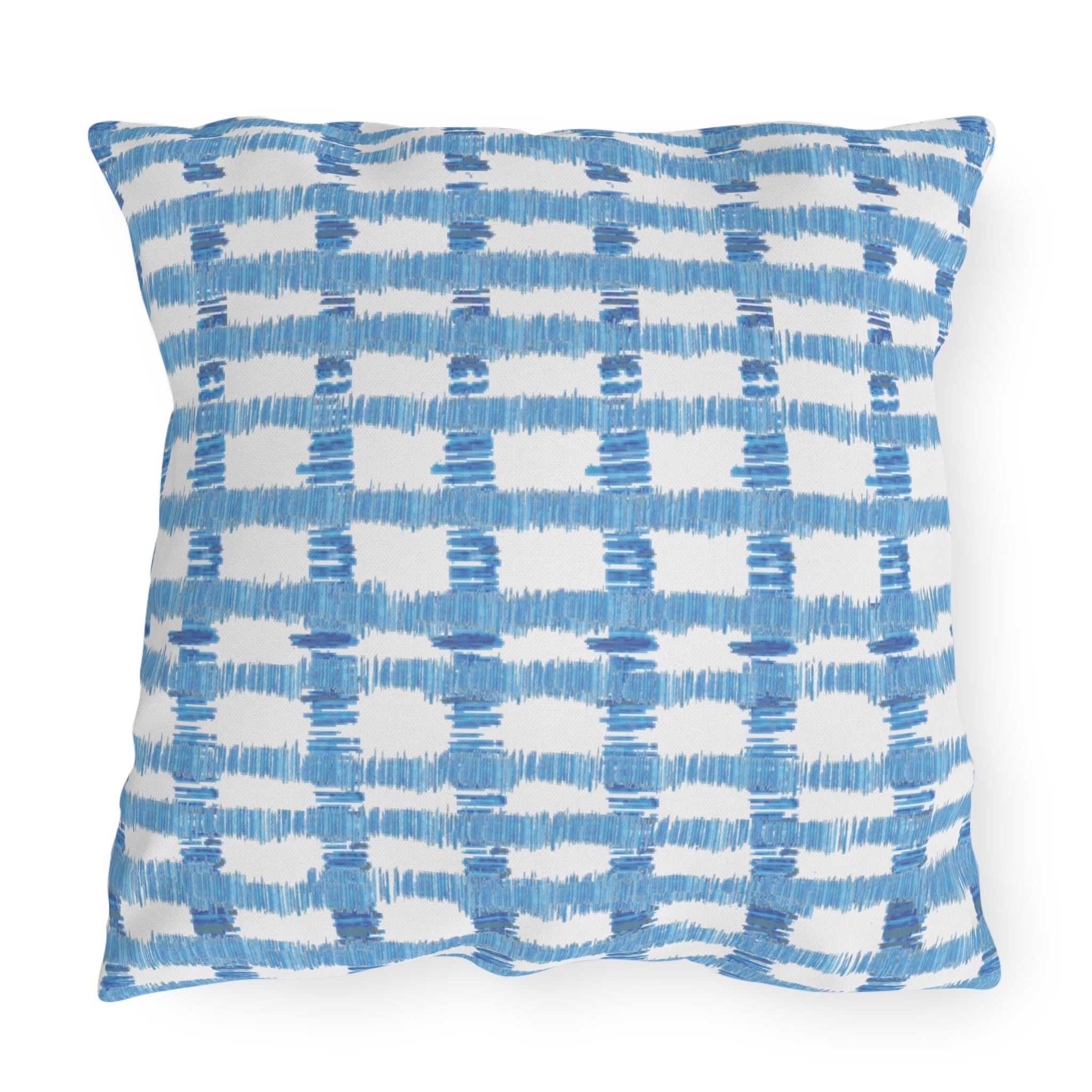 Blue Striped Outdoor Pillows - Blue Cava