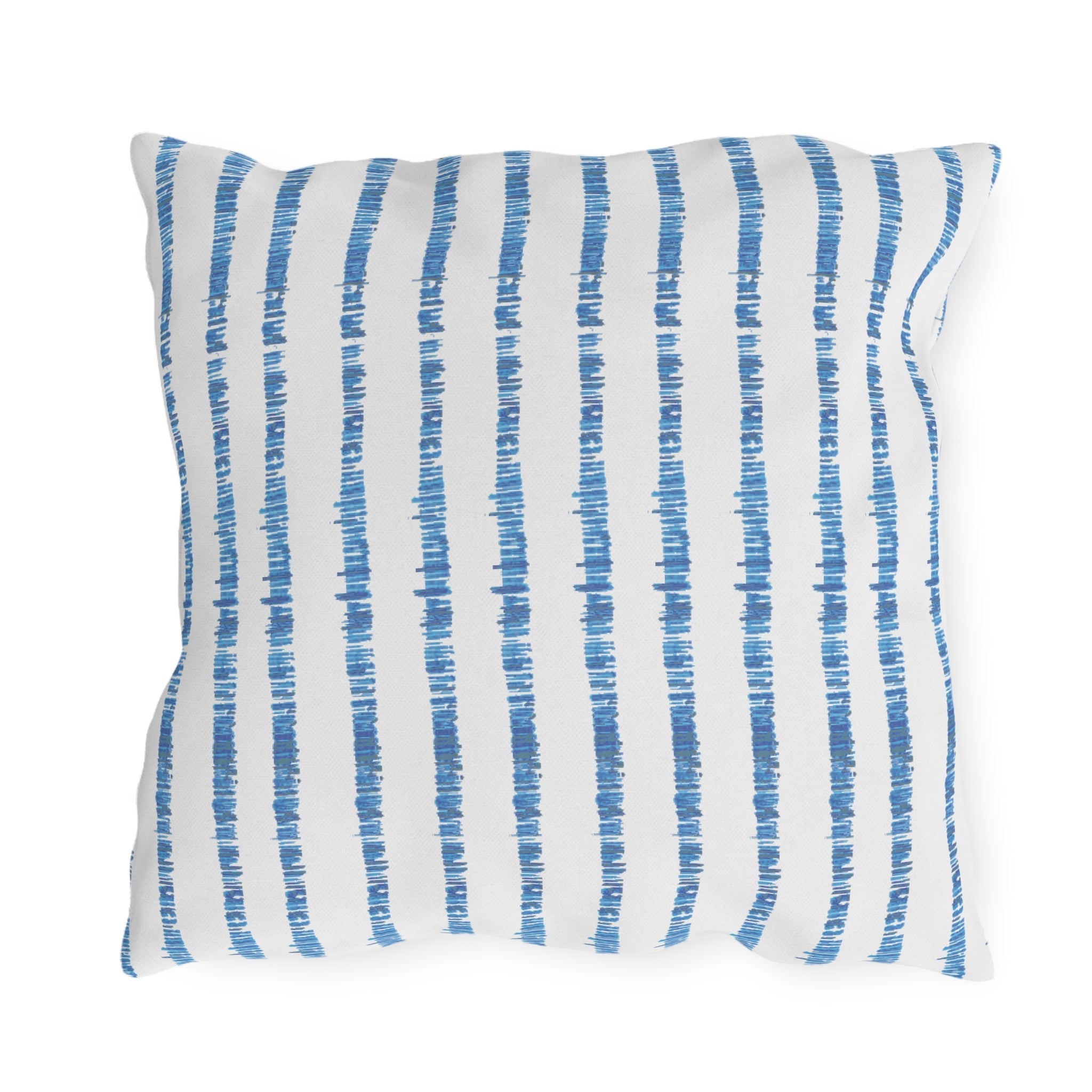 Blue Striped Outdoor Pillows - Blue Cava