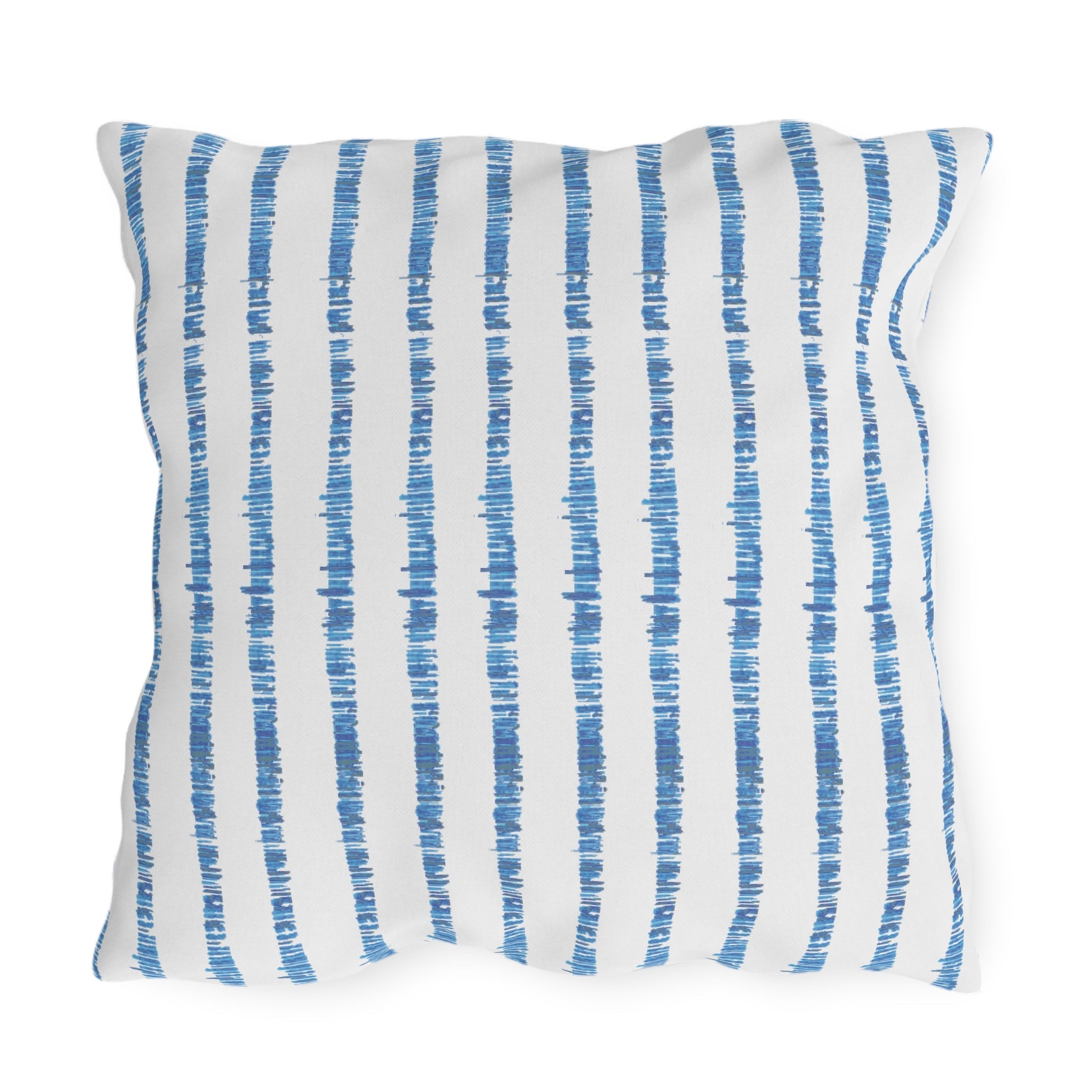 Blue Striped Outdoor Pillows - Blue Cava