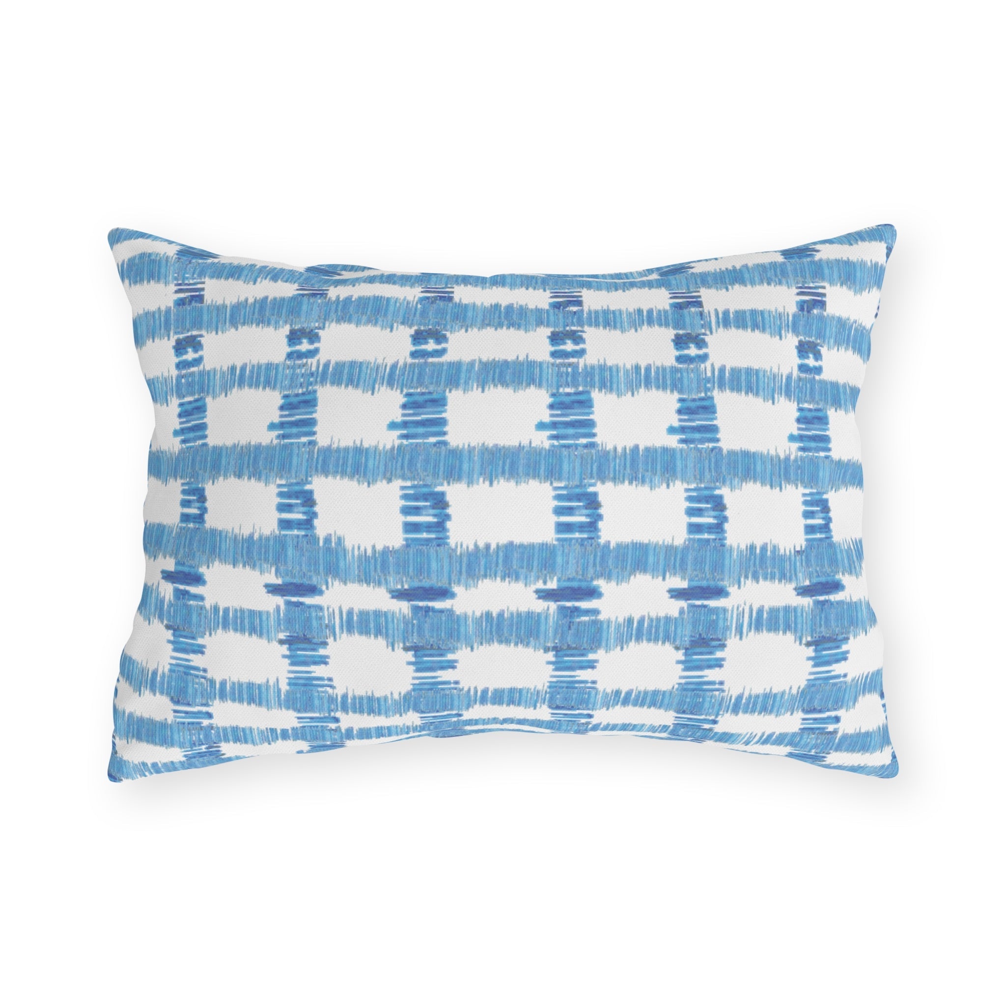 Blue Striped Outdoor Pillows - Blue Cava