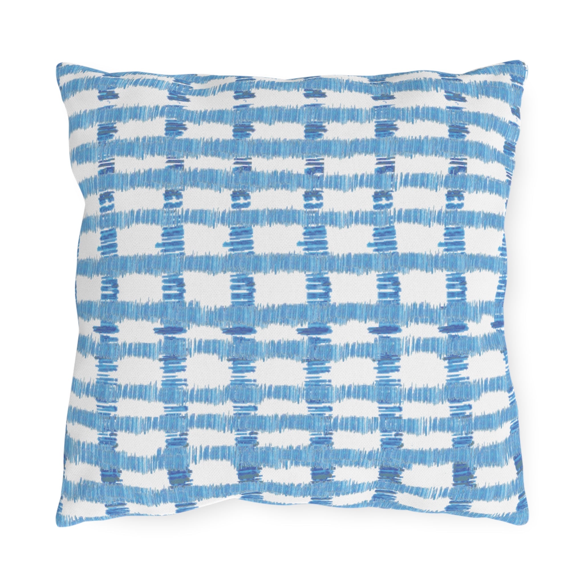 Blue Striped Outdoor Pillows - Blue Cava