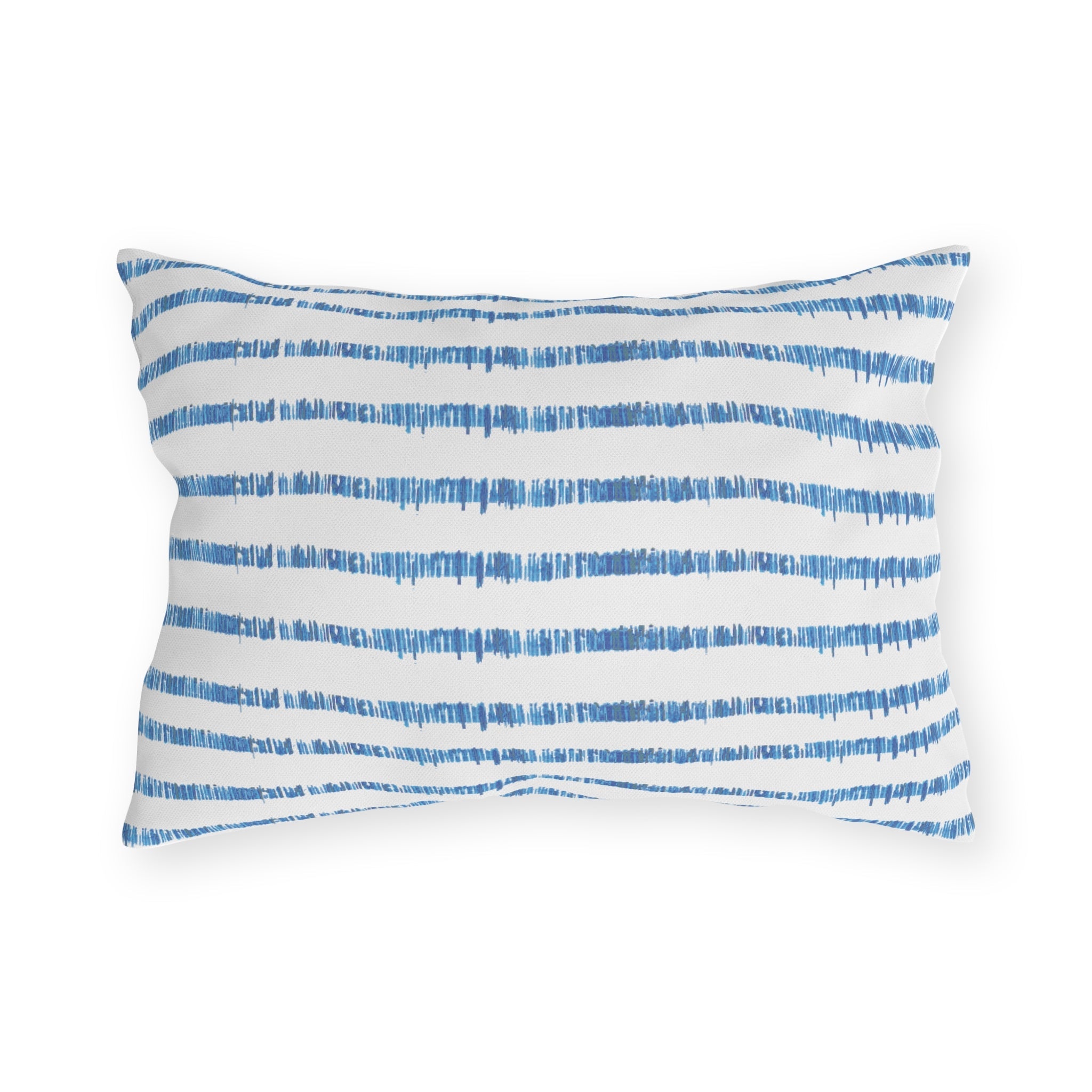 Blue Striped Outdoor Pillows - Blue Cava