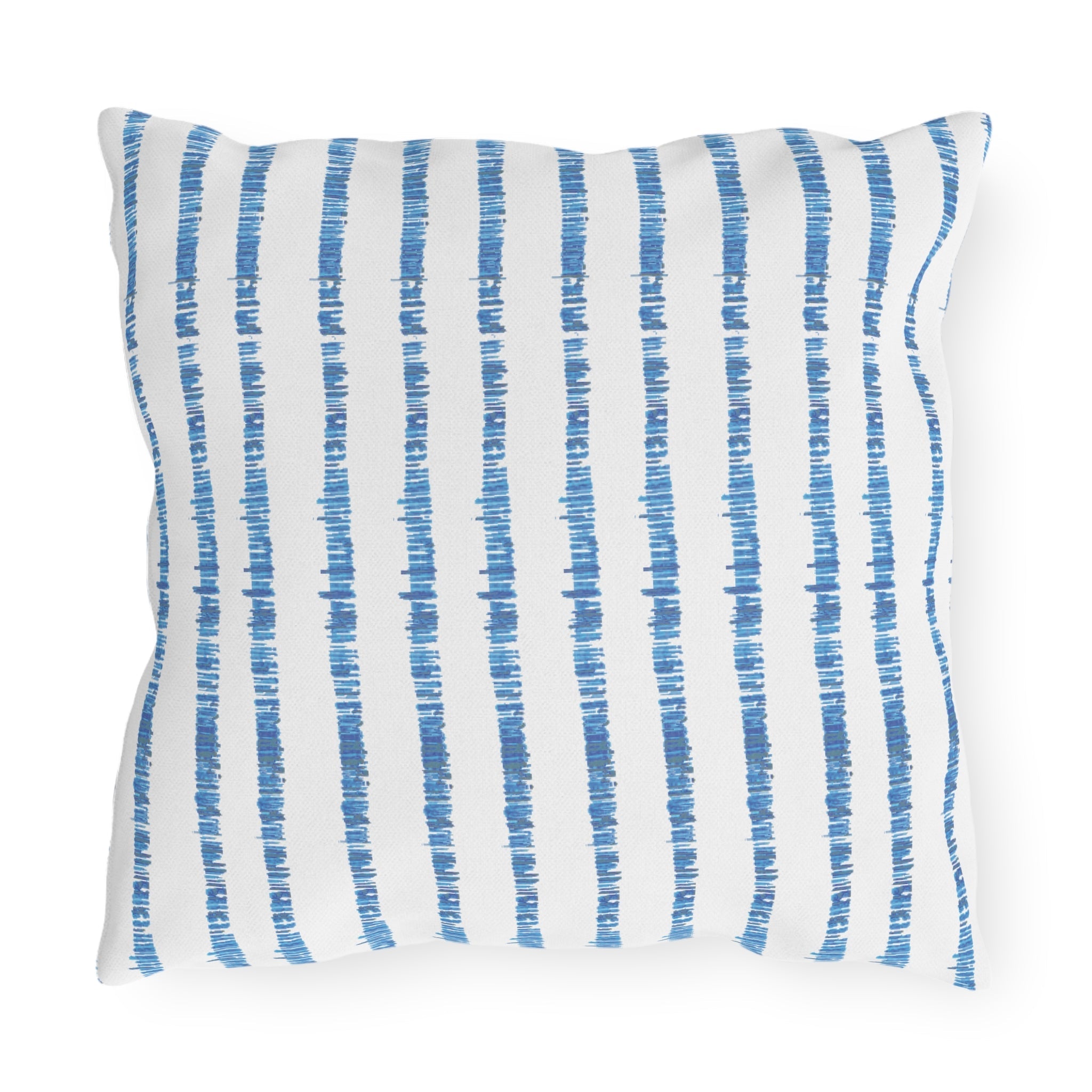 Blue Striped Outdoor Pillows - Blue Cava