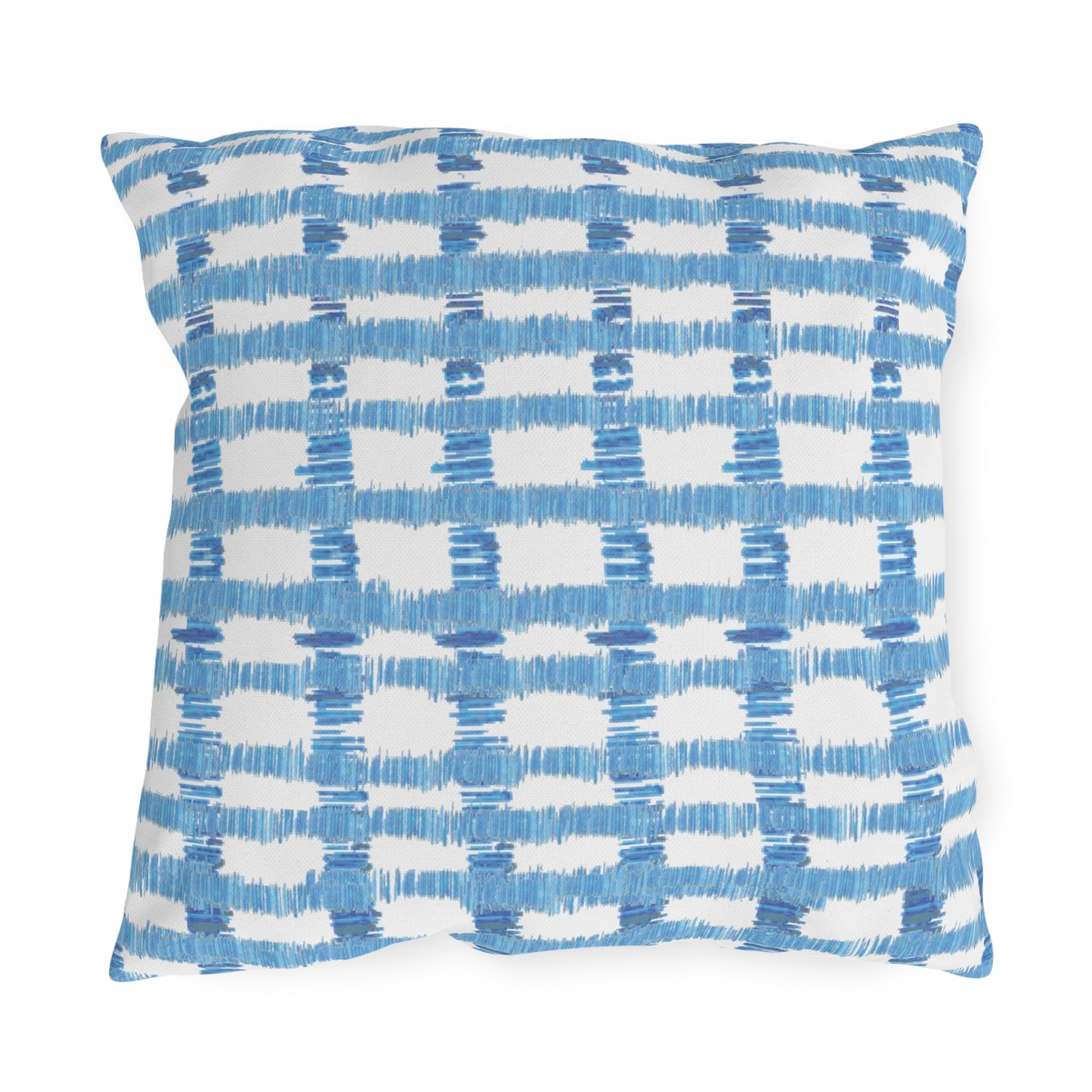 Blue Striped Outdoor Pillows - Blue Cava