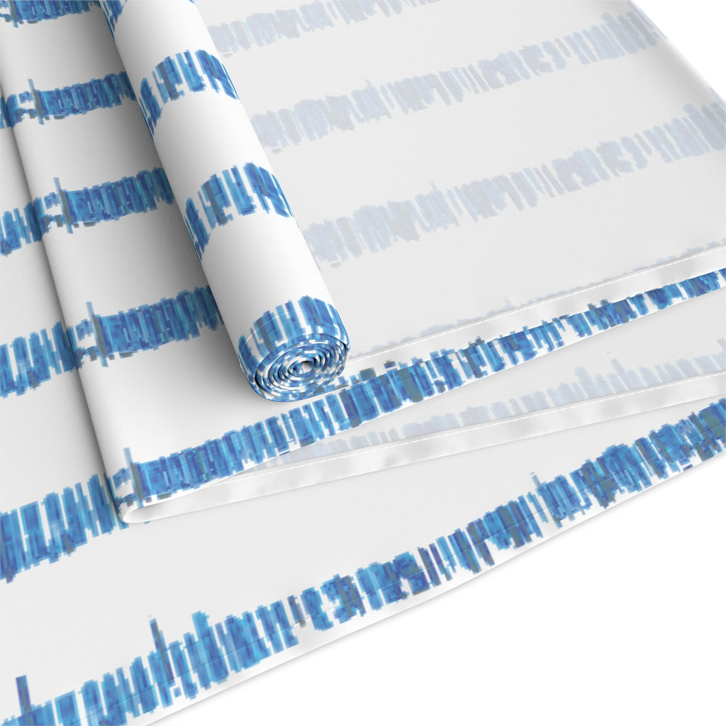 Blue Striped Table Runners - Blue Cava