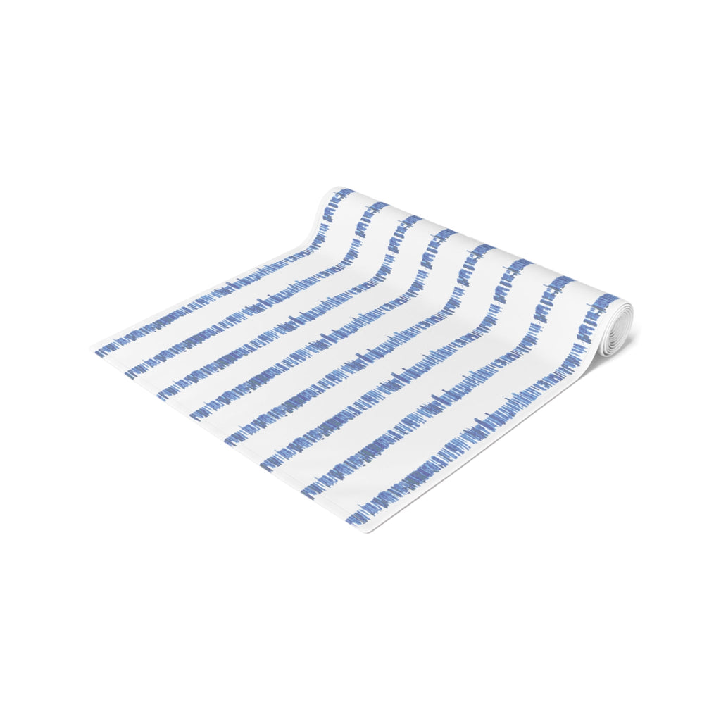 Blue Striped Table Runners - Blue Cava