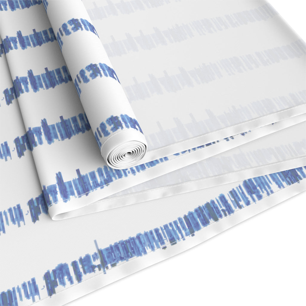 Blue Striped Table Runners - Blue Cava