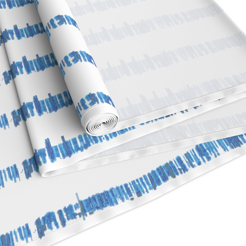 Blue Striped Table Runners - Blue Cava