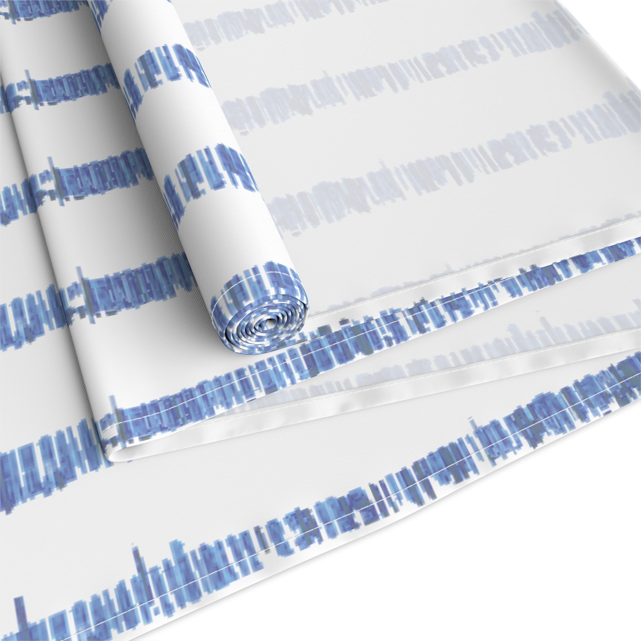 Blue Striped Table Runners - Blue Cava